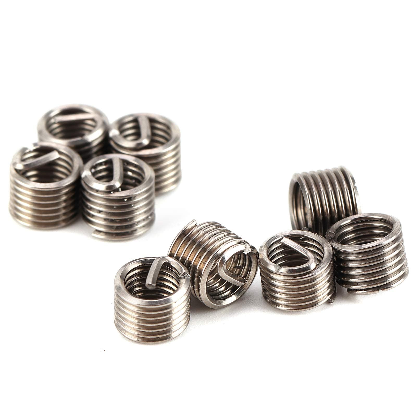 100Pcs Thread Repair Insert Kit, 304 Stainless Steel Helicoil Type M5 x 0.8 mm Threaded Hole Repair Kit
