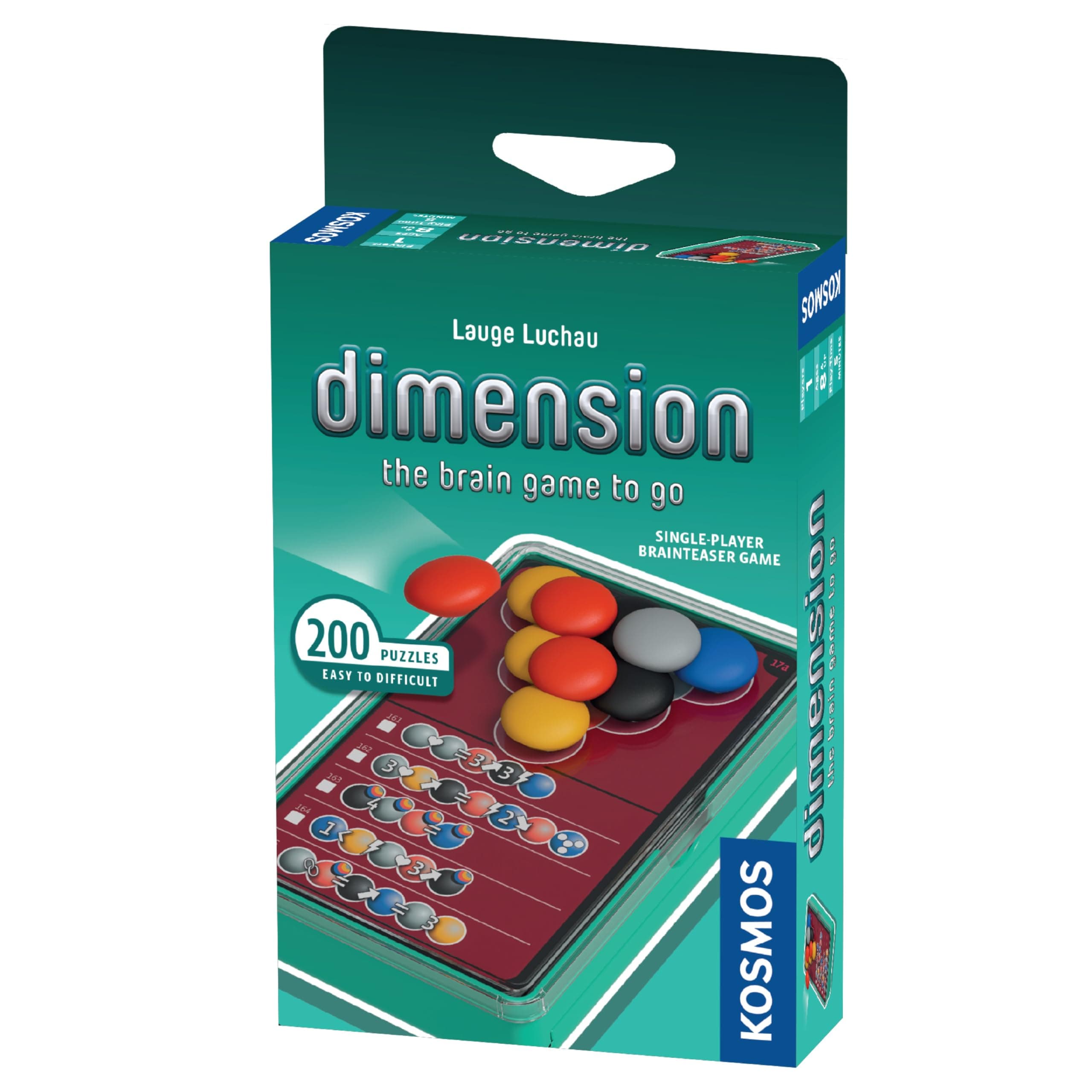 Dimension: The Brain Game to Go | Brainteasers |Puzzles| Solo Games | 1 Player | Dimension | Stacking Game | Kosmos Game