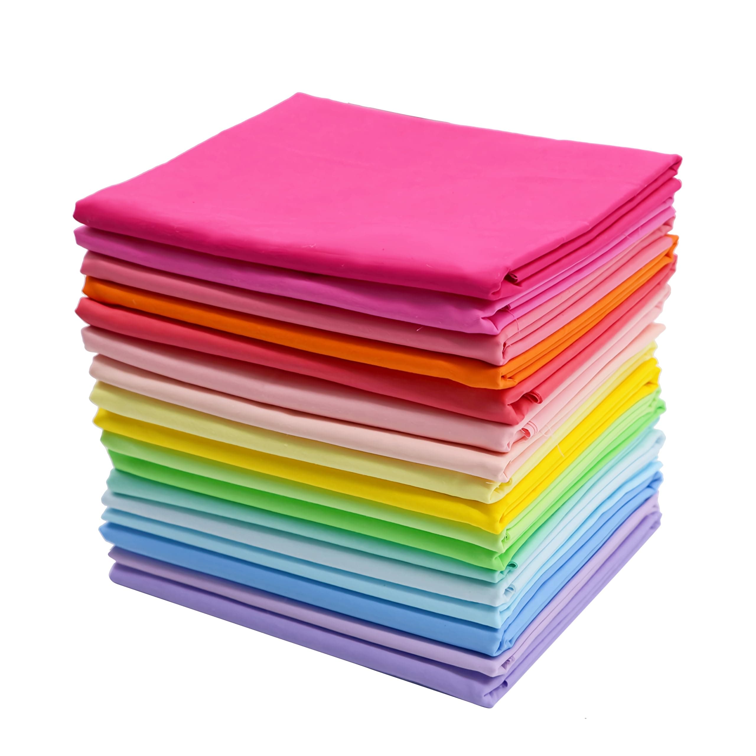 iNee Bright Solid Fat Quarters Quilting Fabric Bundles, 18 x 22 inches,(Bright Solids)