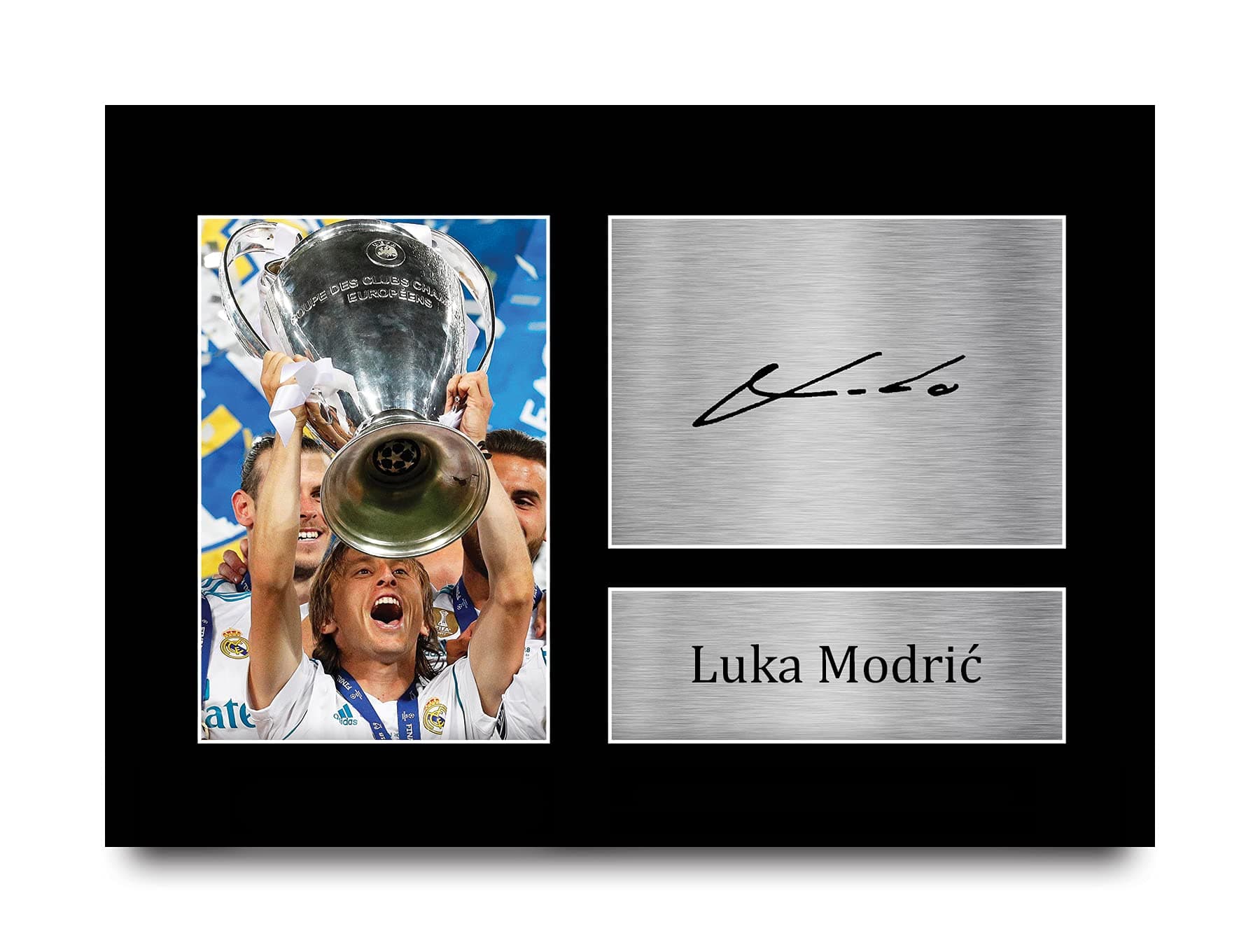 HWC Trading Luka Modric Gift Signed A4 Printed Autograph Real Madrid Gifts Photo Display