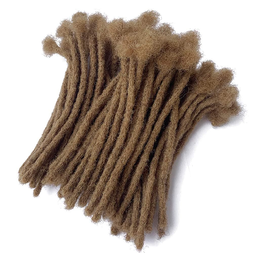 YONNA Human Hair Microlocks Sisterlocks Dreadlocks Extensions 60Locs Full Handmade (Width 0.4cm) 8inch Honey Blonde #27