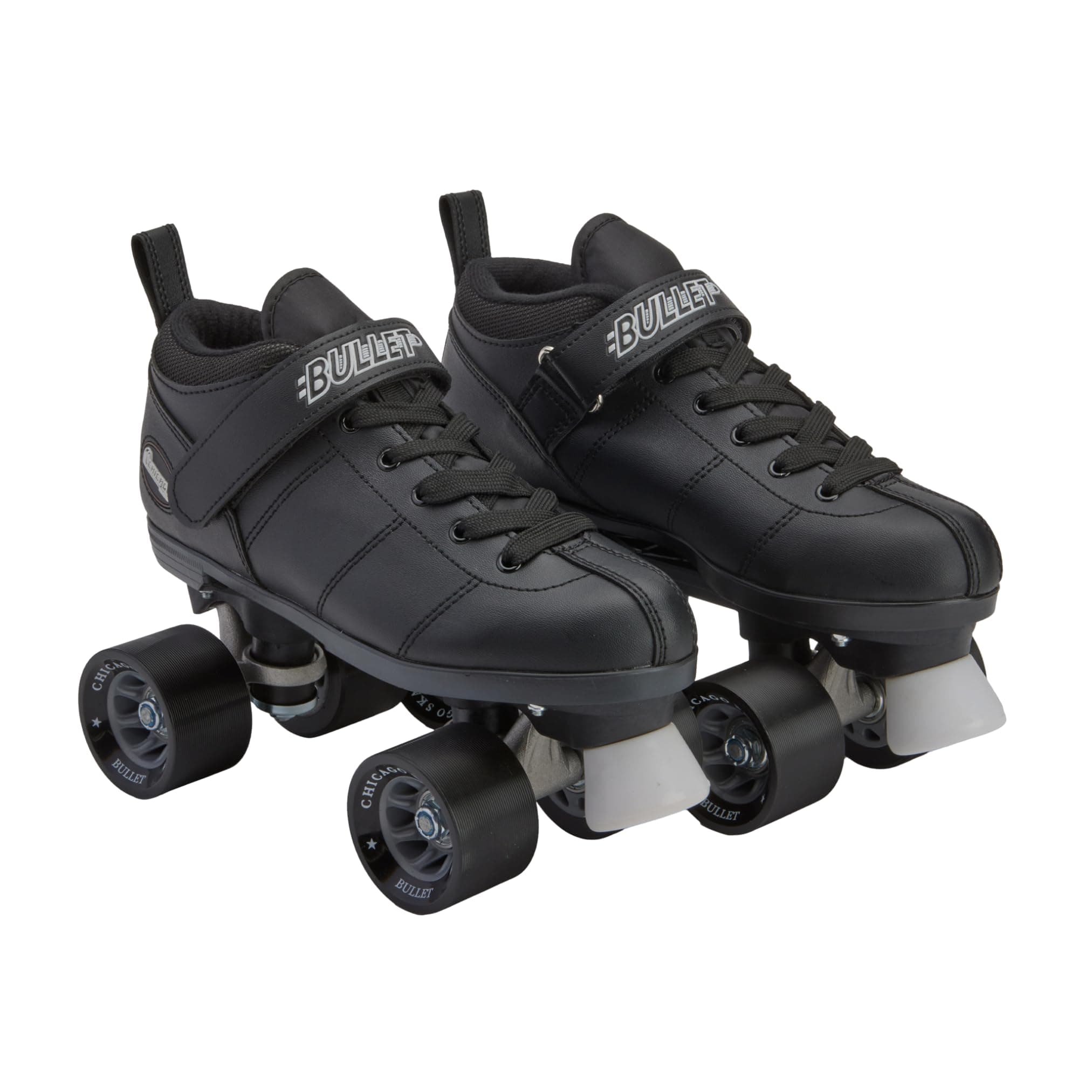 Chicago Skates Bullet Speed Roller Skates – Adjustable Quad Roller Skates Women Men, Durable Top Performance with Front Stopper, 62mm Urethane Wheels, Low-Cut Ankle Boot, Smooth Rolling,Indoor Outdoor
