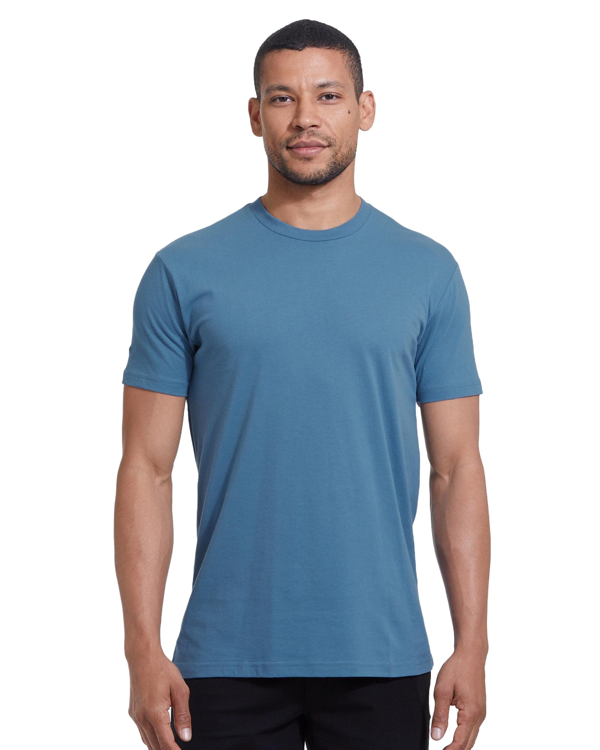 True Classic Mens T-Shirts - Short Sleeve Crew Neck Plain T Shirt for Men