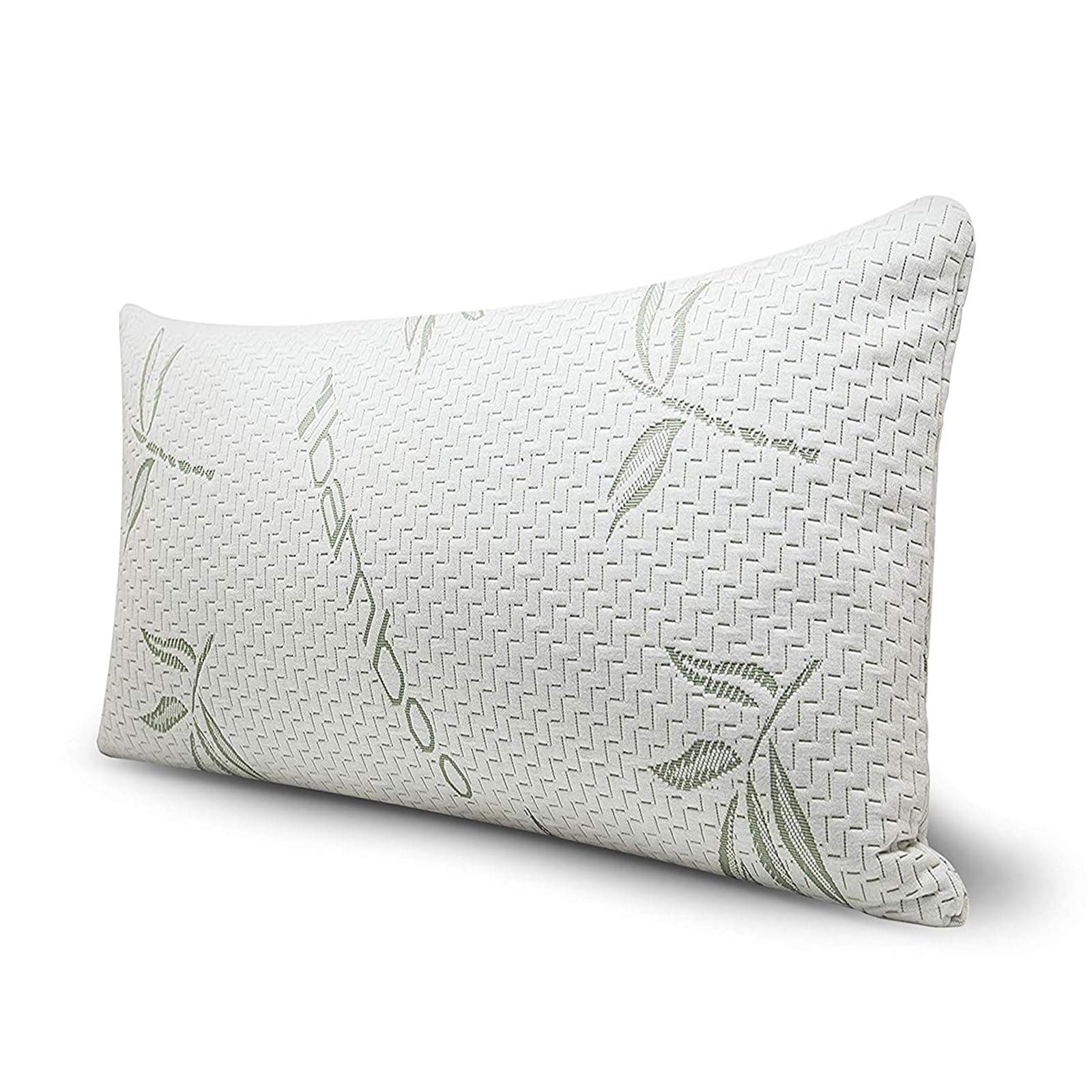 – LSC 1 Pack Bamboo Memory Foam Pillow Neck & Shoulder Support Sleeping Comfortable Bed Pillows with Removable Covers Hypoallergenic & Antibacterial Pillow for Side & Back Sleepers (PACK OF 1)