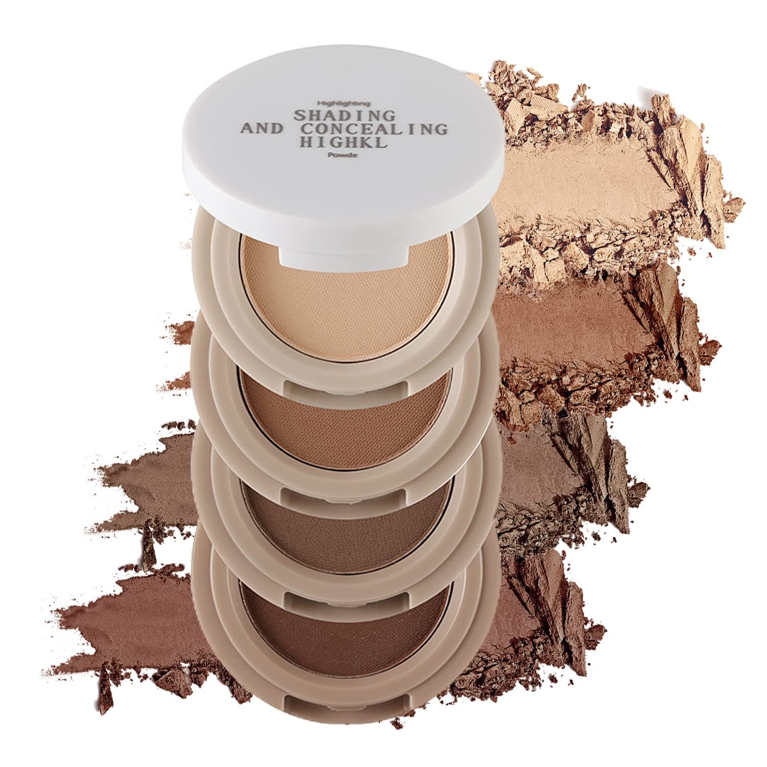 Erinde 4 Colors Eyeshadow Palette, Matte Shimmer Quartet, High Pigmented, Long Lasting, Ultra-Blendable, Rich Colors with Velvety Texture Eye Makeup Palette with Mirror, Great for Travel M01#