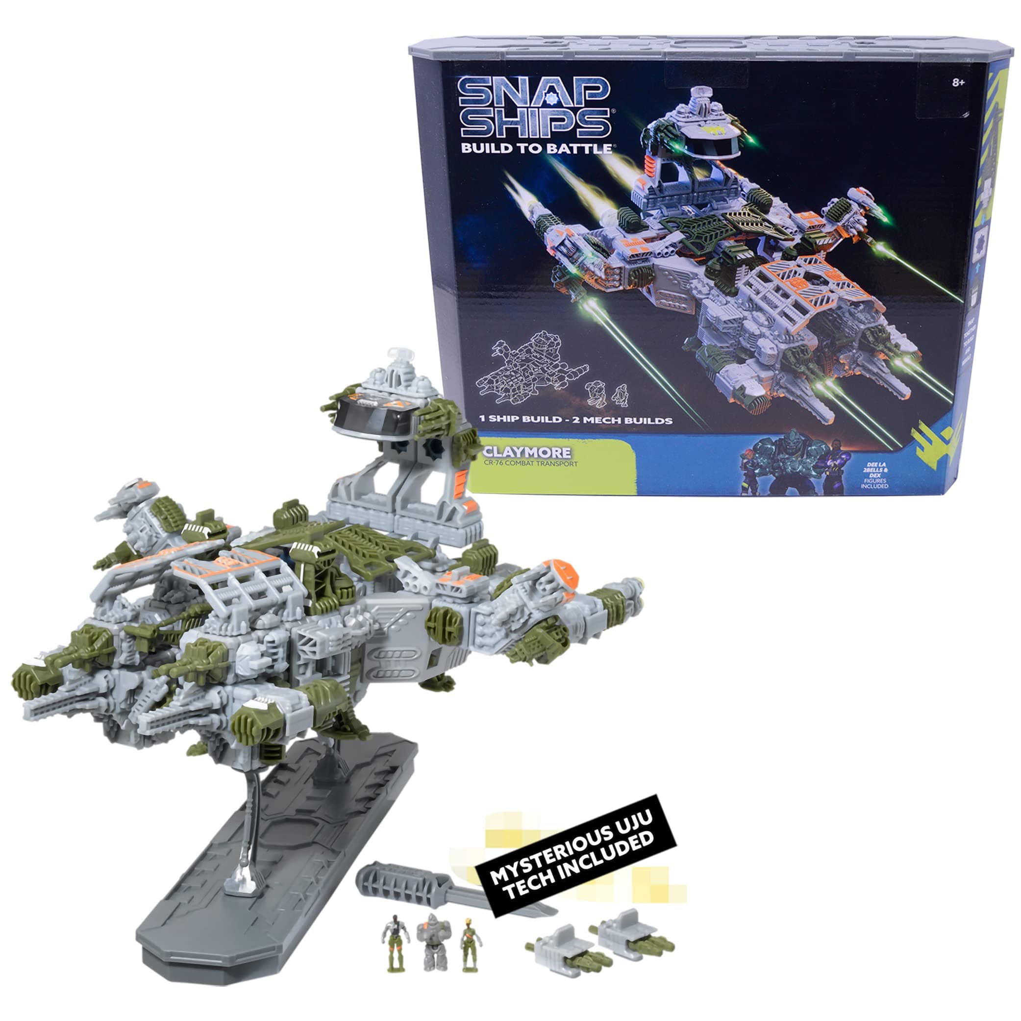 Snap Ships Forge Claymore CR-76 Combat Transport -- Build to Battle -- Features Moving Pieces and Real Firing Action -- Ages 8+
