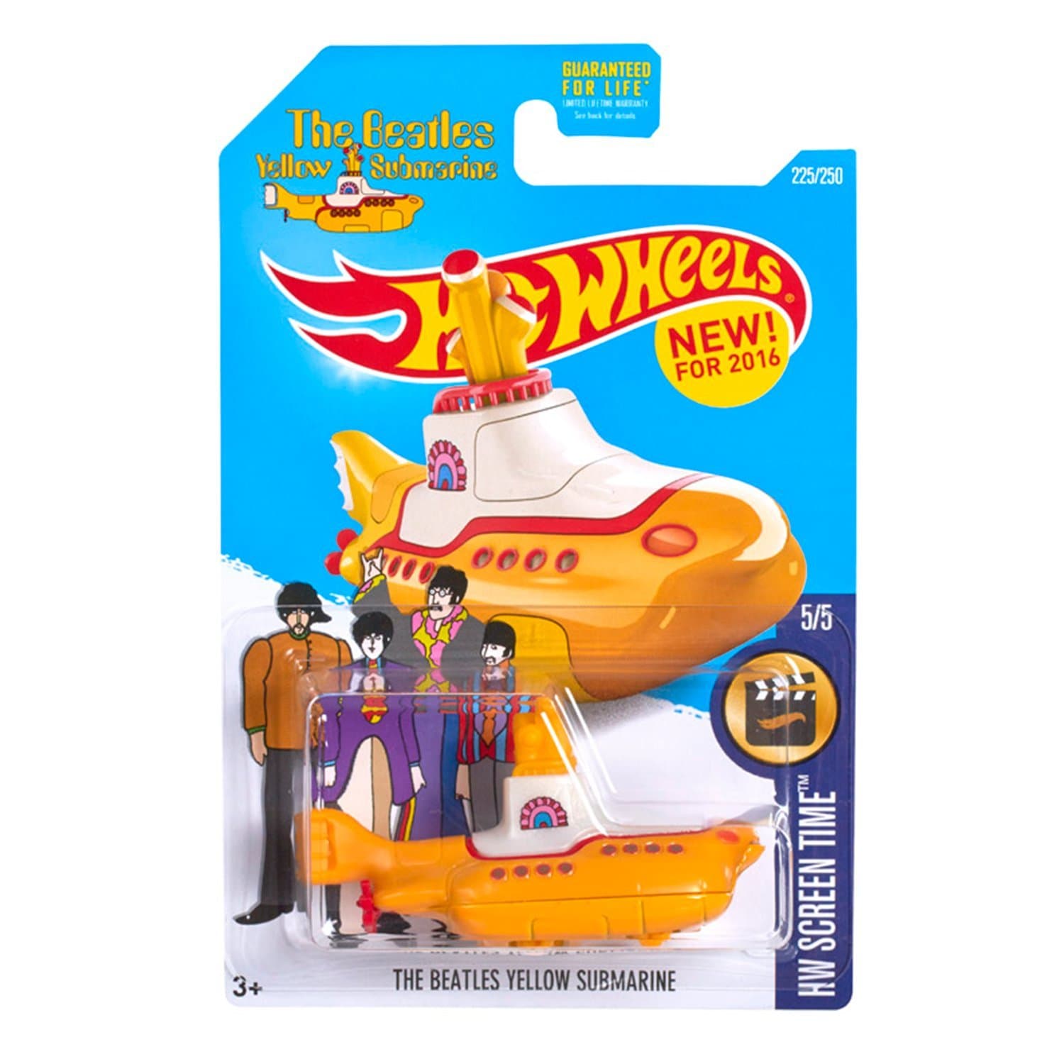 2016 HW Screen Time No. 225/250 1:64 Scaled The Beatles Yellow Submarine