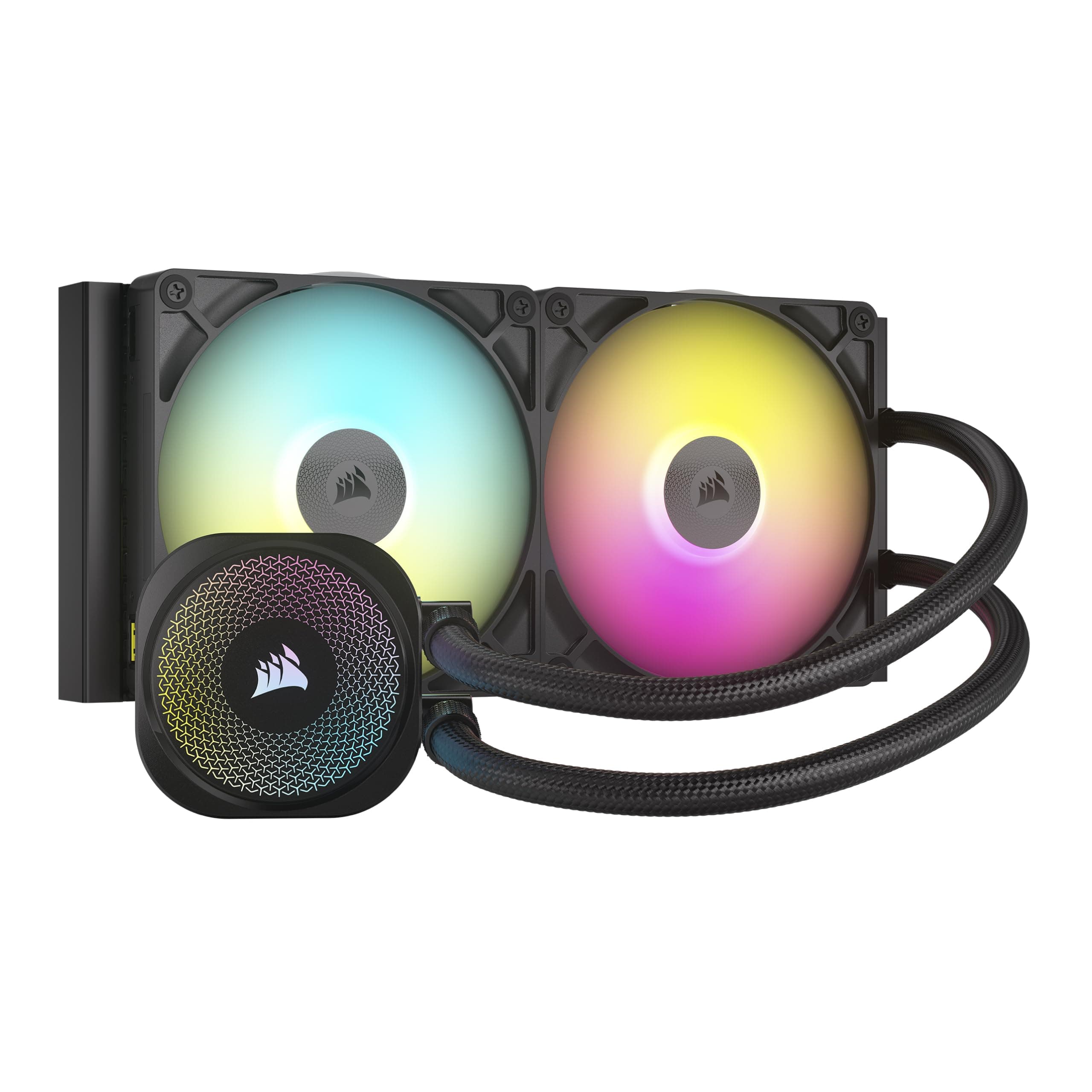 iCUE LINK TITAN 280 RX RGB Liquid CPU Cooler – 280mm AIO – 2x RX140 RGB Fans Included – Fits Intel LGA 1851/1700, AMD AM5/AM4 – iCUE LINK System Hub Included – Black