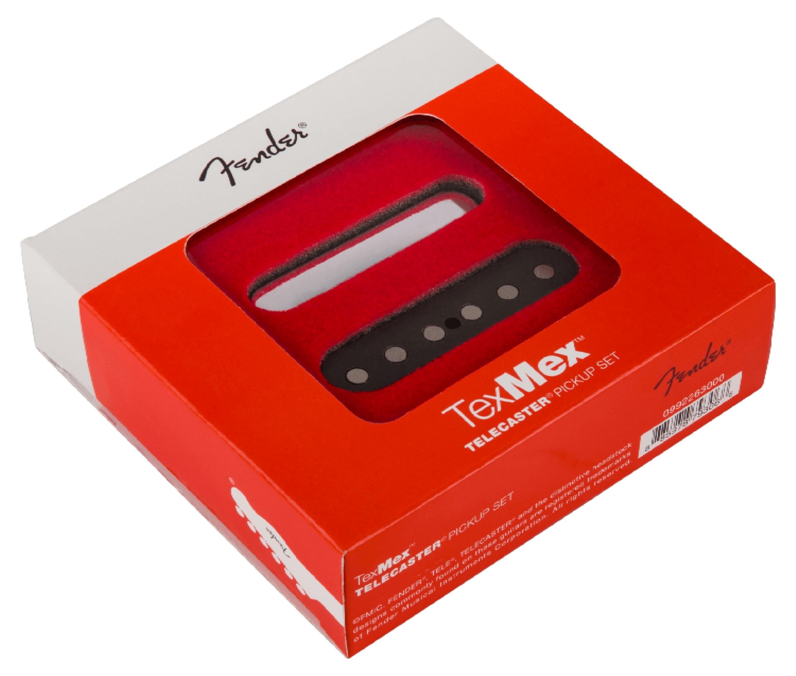 Fender Tex-Mex Telecaster Pickup Set - Black/Chrome, 992263000