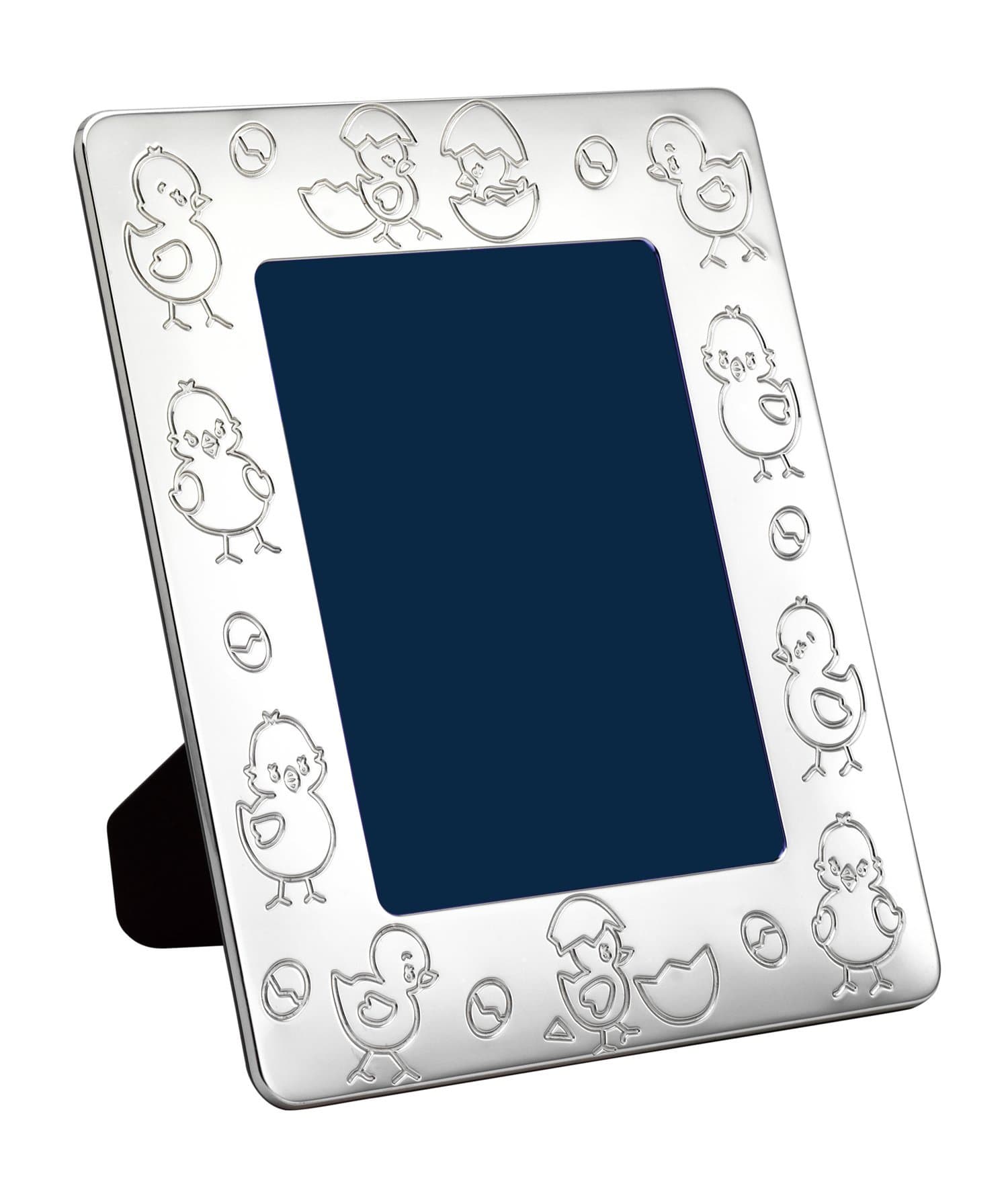 Cunill Silver Little Chicks Frame for 4 by 6-Inch Photograph, Sterling Silver