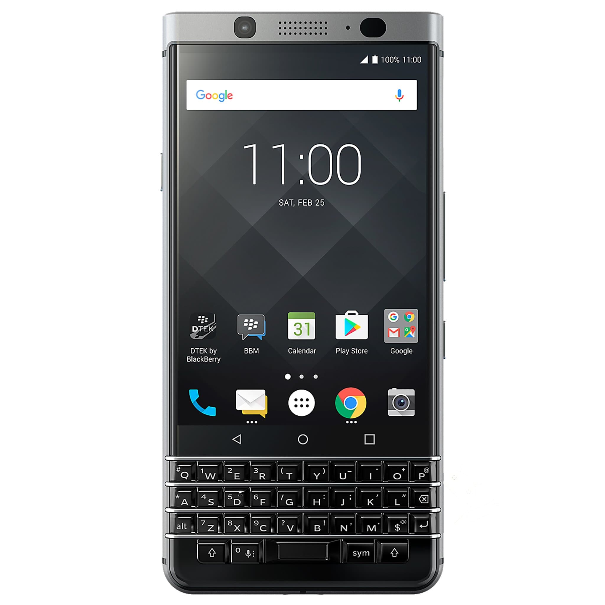 KEYone 32GB 3GB RAM UK SIM Free Single SIM Smartphone Silver, Black