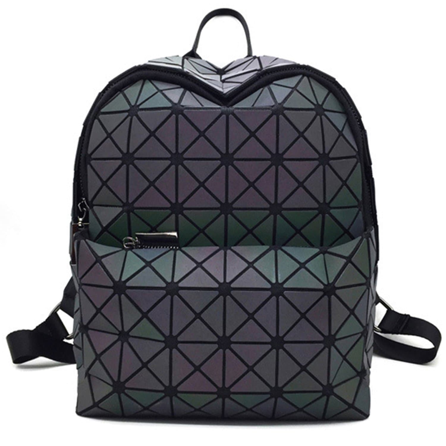 Geometric Backpack Holographic Reflective Backpacks Fashion Backpack