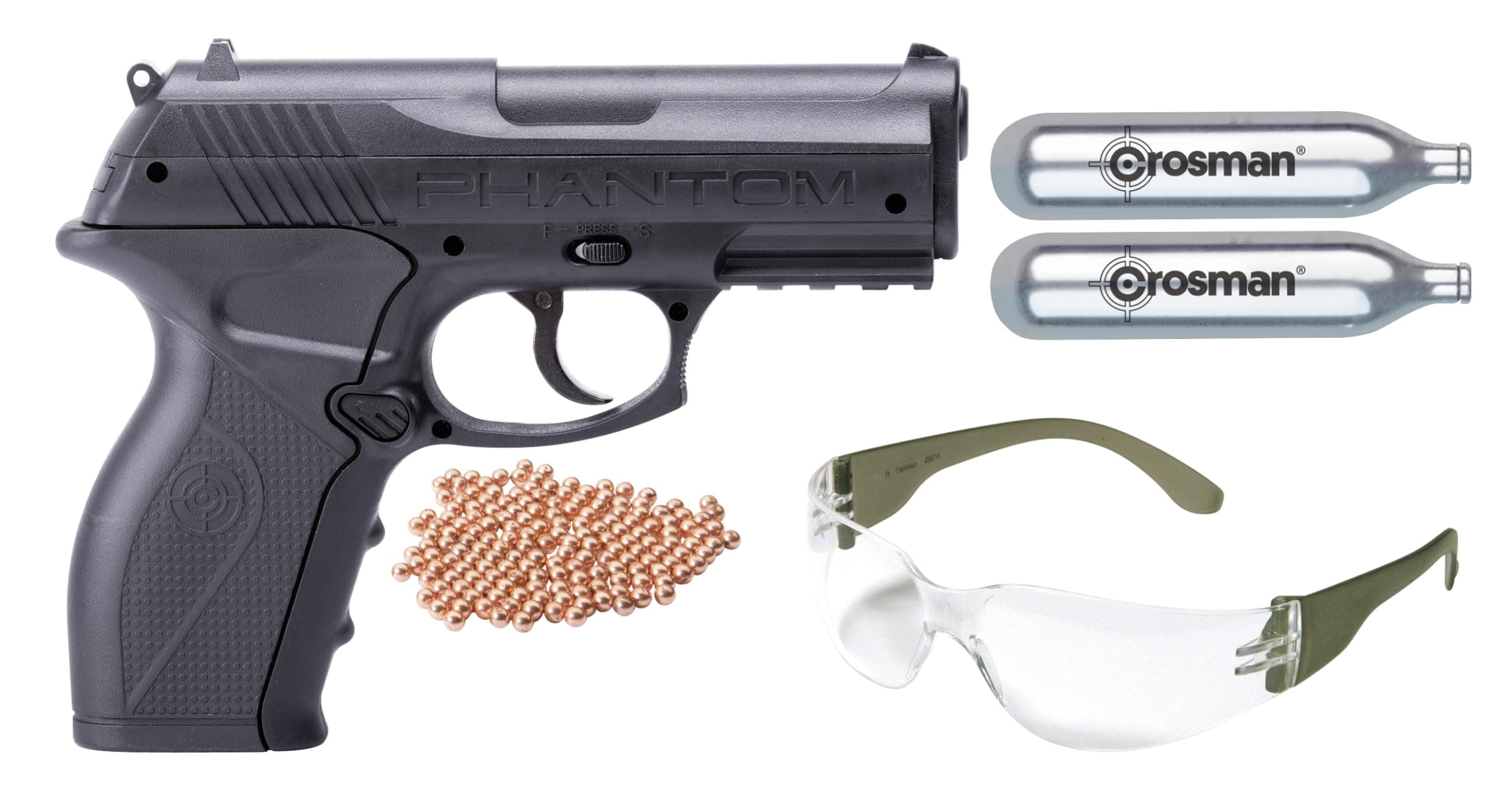 Phantom P10KT CO2-Powered Semi-Auto BB Air Pistol Kit