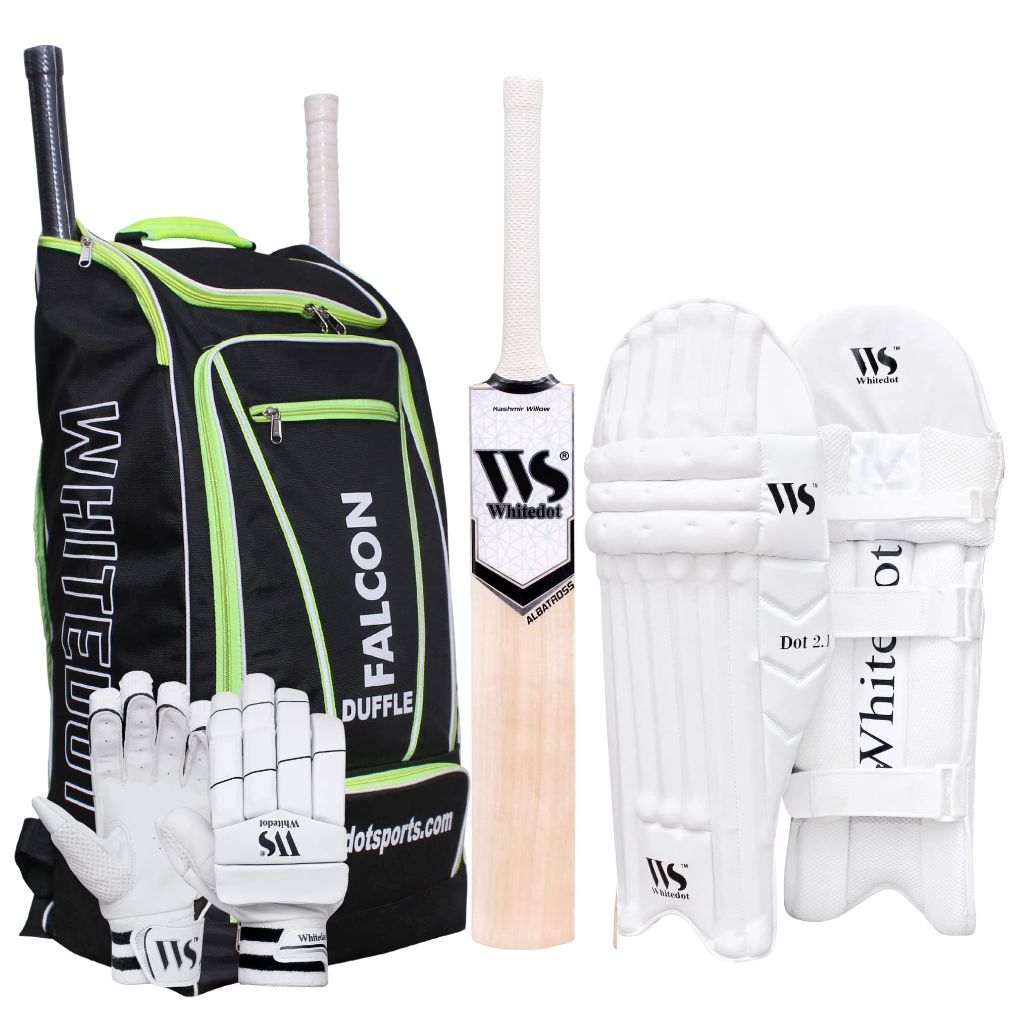 Falcon Kashmir Willow Cricket Combo Kit Set, Suitable for Mens/Adult/Large, Right Hand
