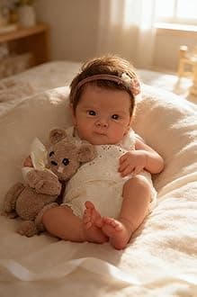 Anano Reborn Baby Doll Full Body Soft Silicone Vinyl Babydoll Realistic Reborn Baby Girl Real Life Baby Doll Girl Silicone Reborn Baby Doll Full Body, Waterproof Reborn Baby Doll