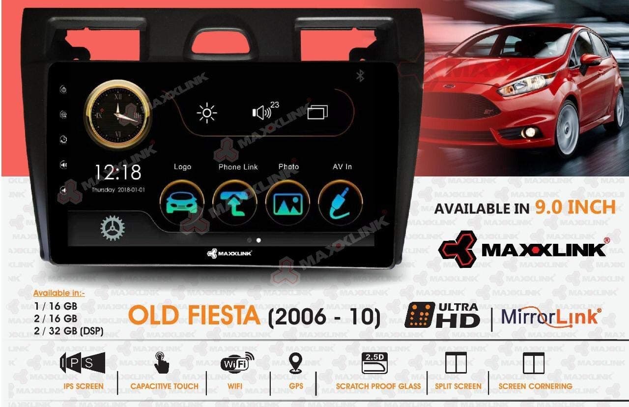 car Stereo Frame Ford Fiesta (9 inch) with Android Wiring