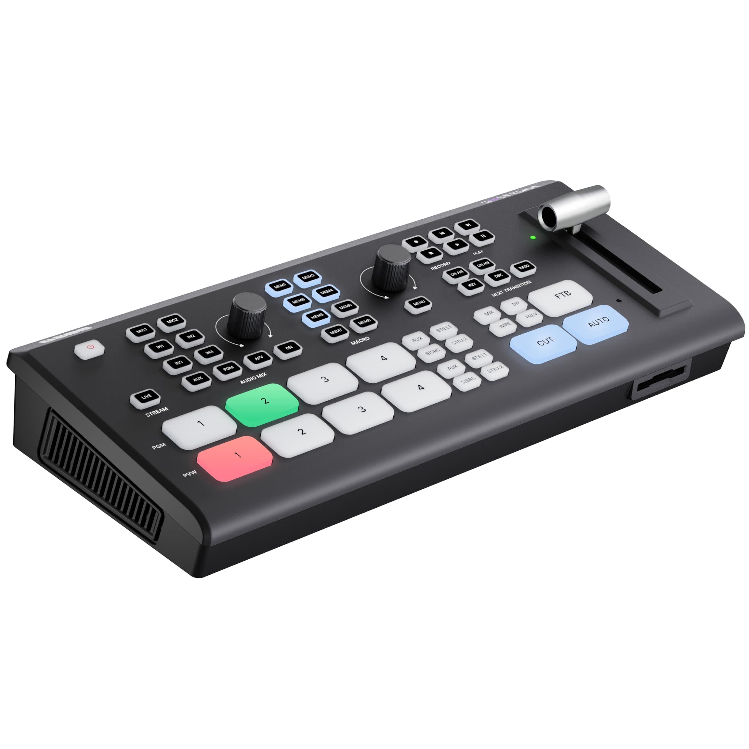 GoStream Deck Pro HDMI Live Stream Switcher, Video Mixer Switcher 6 HDMI, 2 USB, 8 Macro Buttons, MultiSource, Three Streams Simultaneously, Phone Out, UVC & NDI Updatable