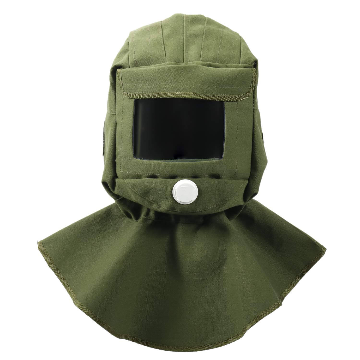 YaeTekSand Blasting Hood Shawl Cap Sandblaster Mask Face Protective Gear Mask Sandblaster Helmet Anti-dust Hood, Canvas (Green Color)