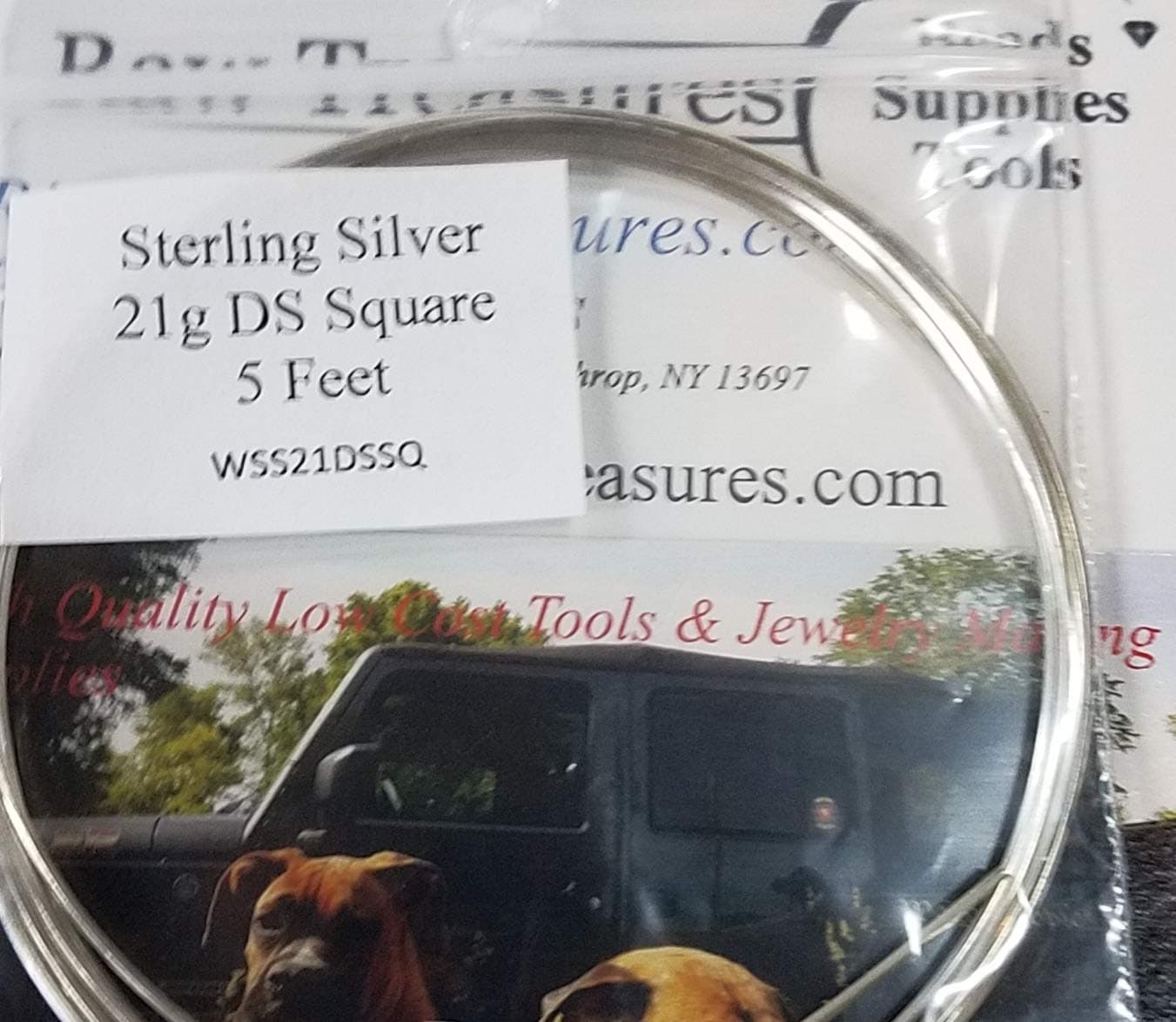 AOLDHYY 21 Gauge .925 Sterling Silver Dead Soft Wire, Square - 5 Feet_ from RawTreasures