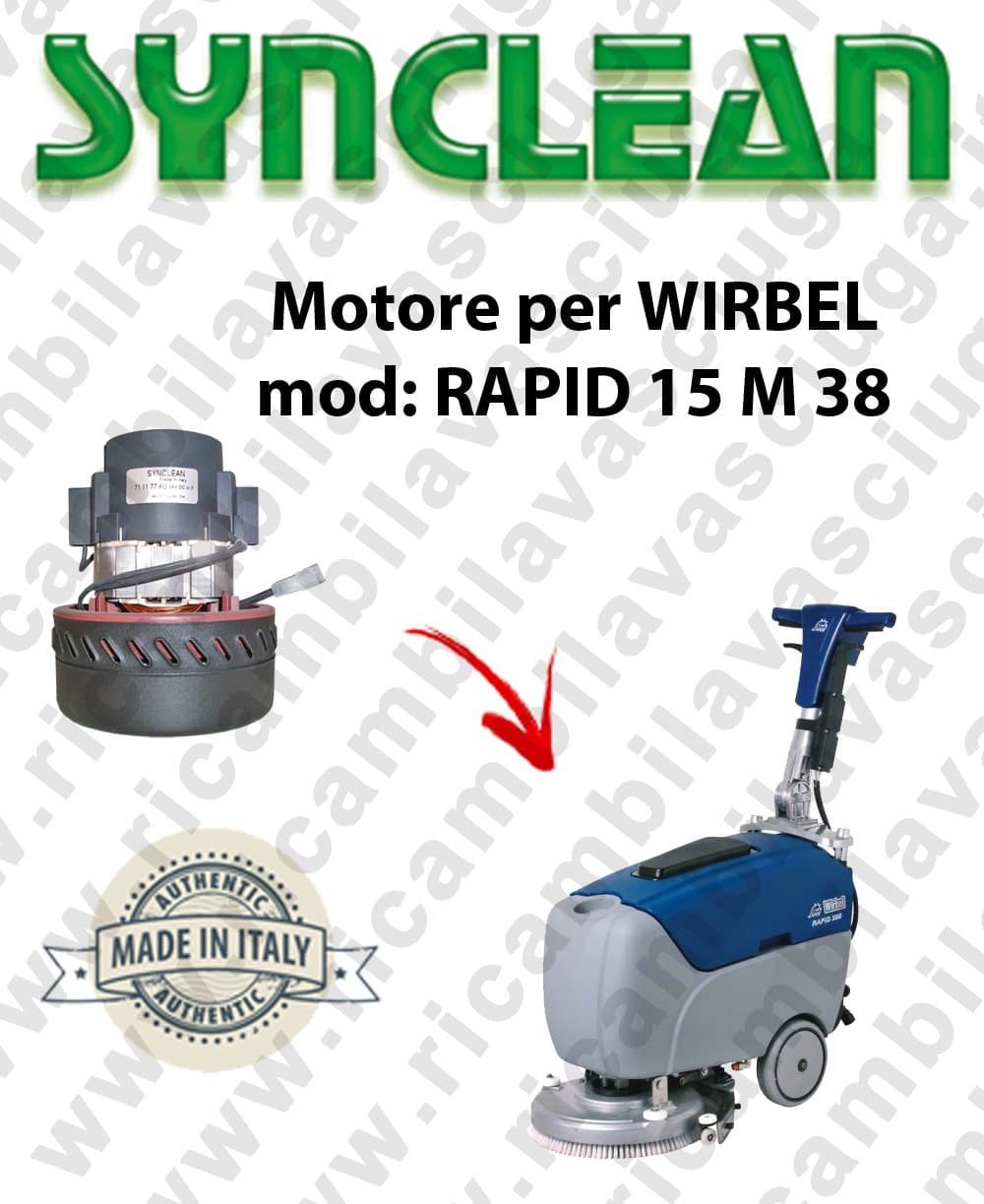 Rapid 15 m 38 Suction synclean Motor for Floor Mop Wirbel