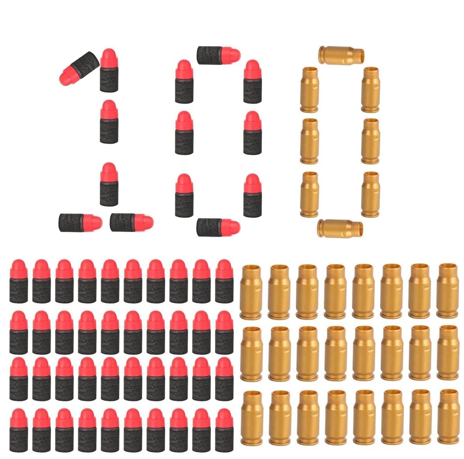 Moonmen Dress-Up Accessories 100 pcs Soft Bullets Sets for Glock Soft Bullet Toy Gun, Children's Gift, Shooting Games Education Gun Toy for 14+ Kids Boys (100 Bullets)