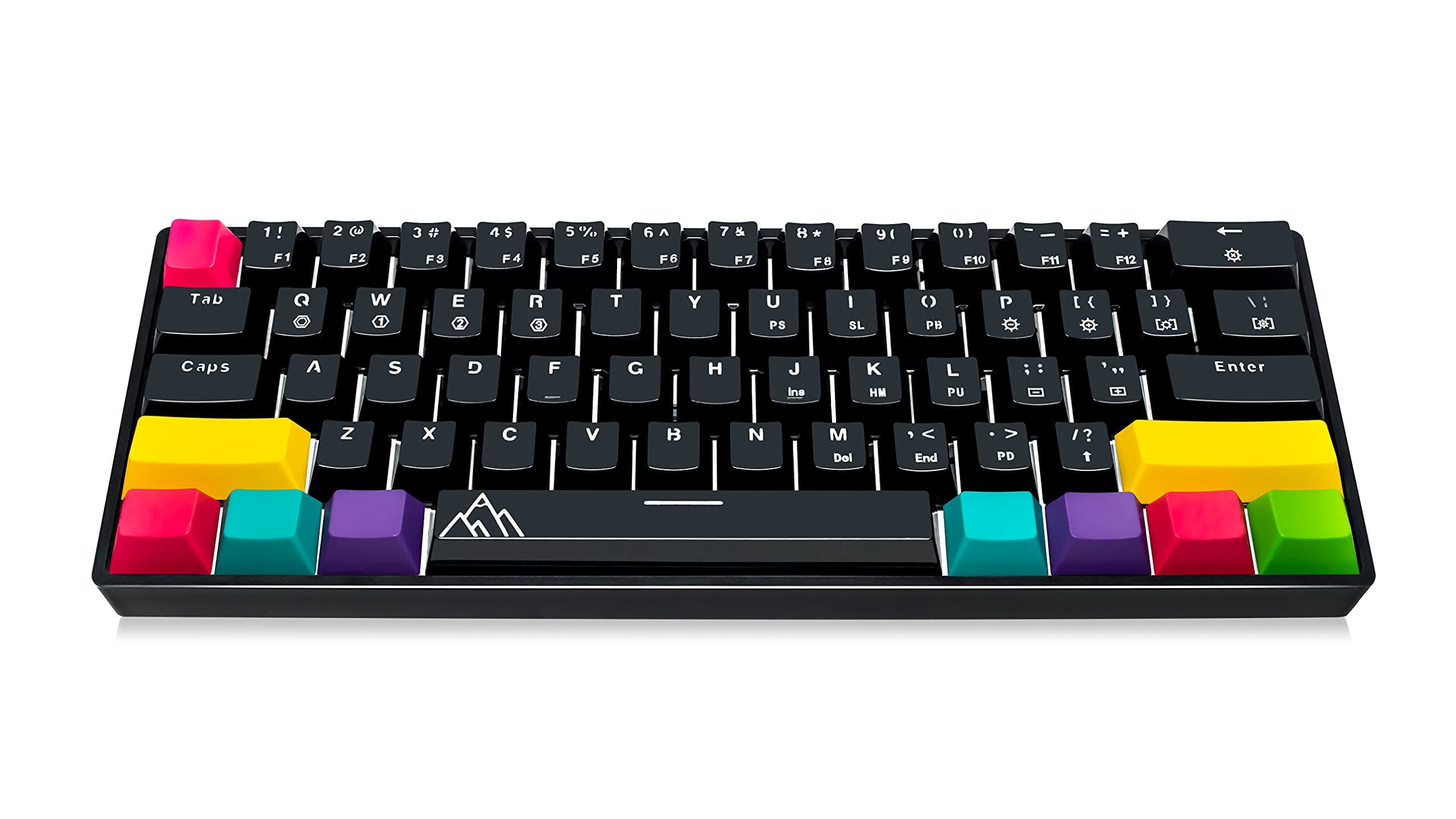 One - Hot-Swappable 60% Mechanical Keyboard with Extra Colorful Keycaps, RGB Lights, Spill Proof, Optical Switches (Gateron Blue)