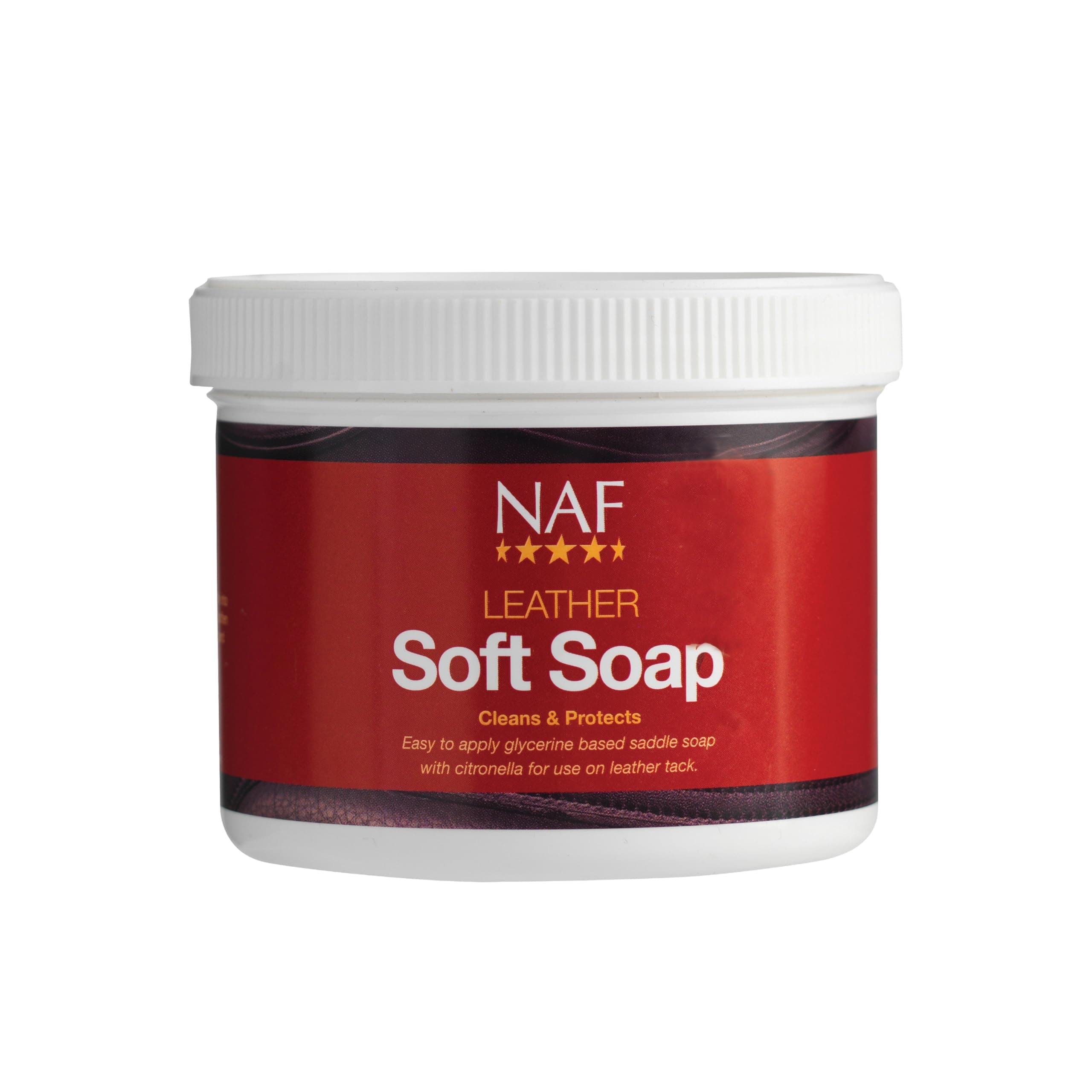NAF Leather Soft Soap 450g – Glycerine-Based Saddle Soap for Leather Care – Cleans, Conditions & Preserves Tack – Easy-to-Use