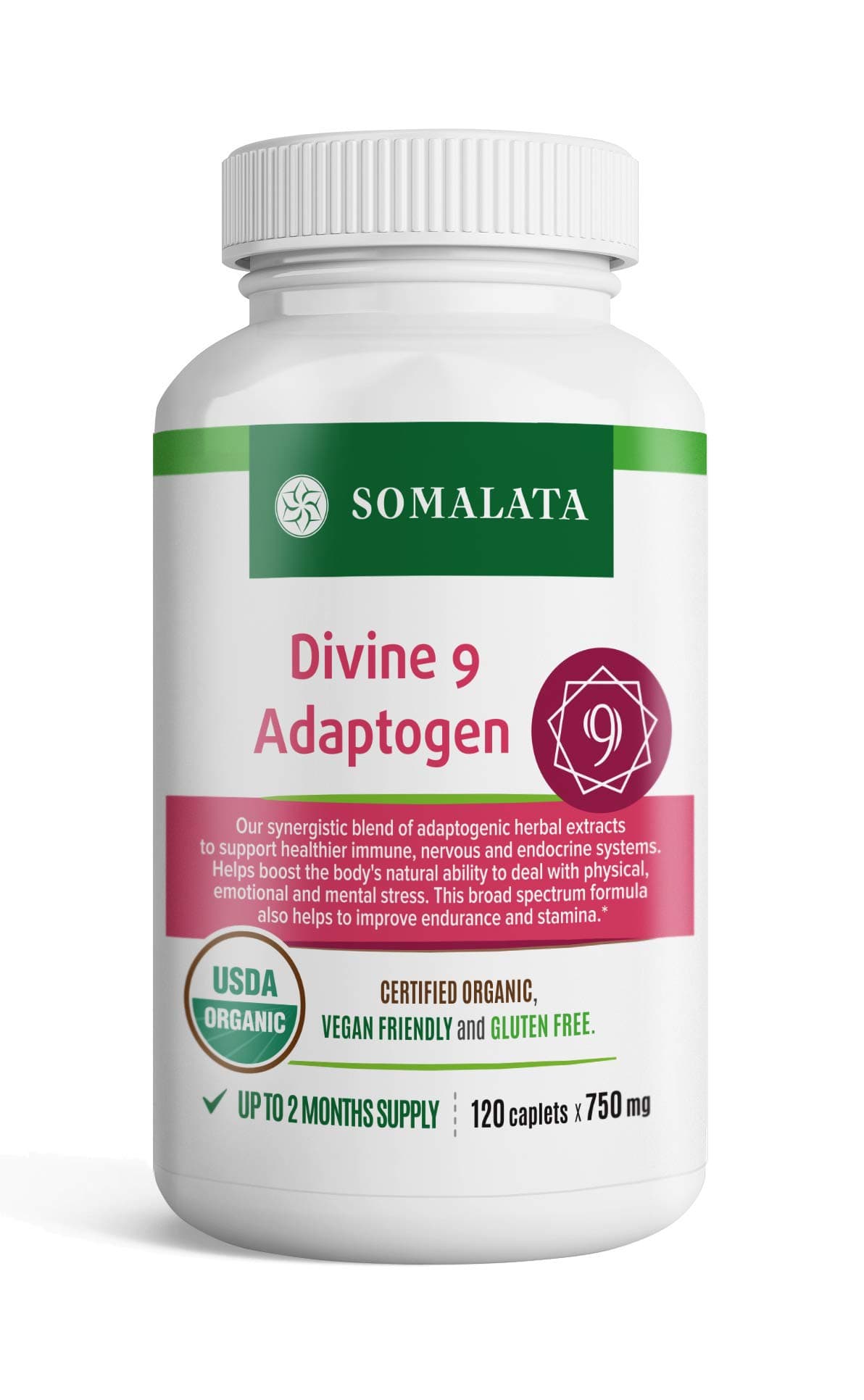 Divine 9 Adaptogen - Herbal Immune System Boost - Adrenal Support Blend