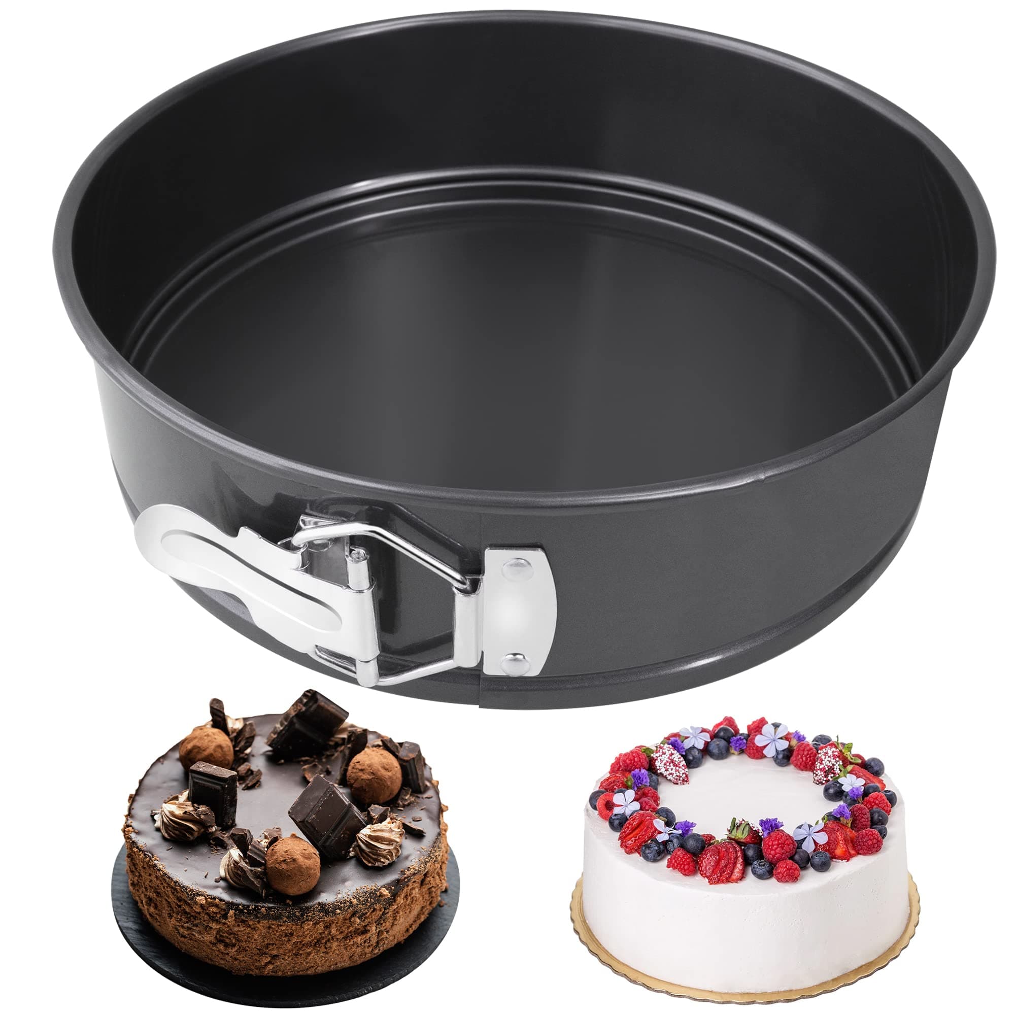 7 Inch Cake Tin - 18cm Non-Stick Round Springform Cake Tins for Baking Cheesecake at Home, Kitchen, and Restaurant