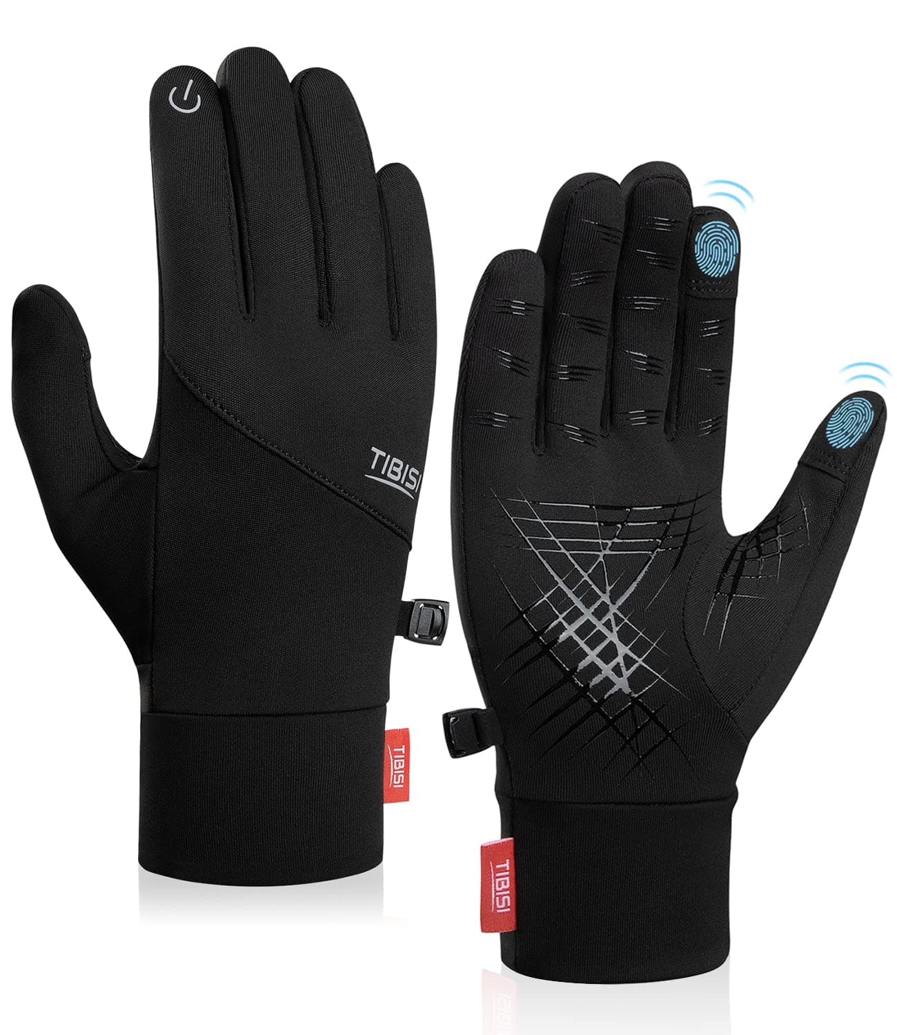 AlaplusLightweight Windproof Winter Gloves - Unisex Touchscreen Design Keeps You Warm and in Control - Ideal for Outdoor Adventures, Running, Cycling Driving and Hiking, Black