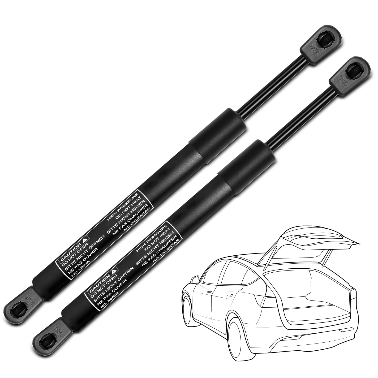 YHTAUTO 2 x Tailgate Trunk Lid Lift Support Liftgate Shock Struts for Ford Expedition SUV 2003-2015