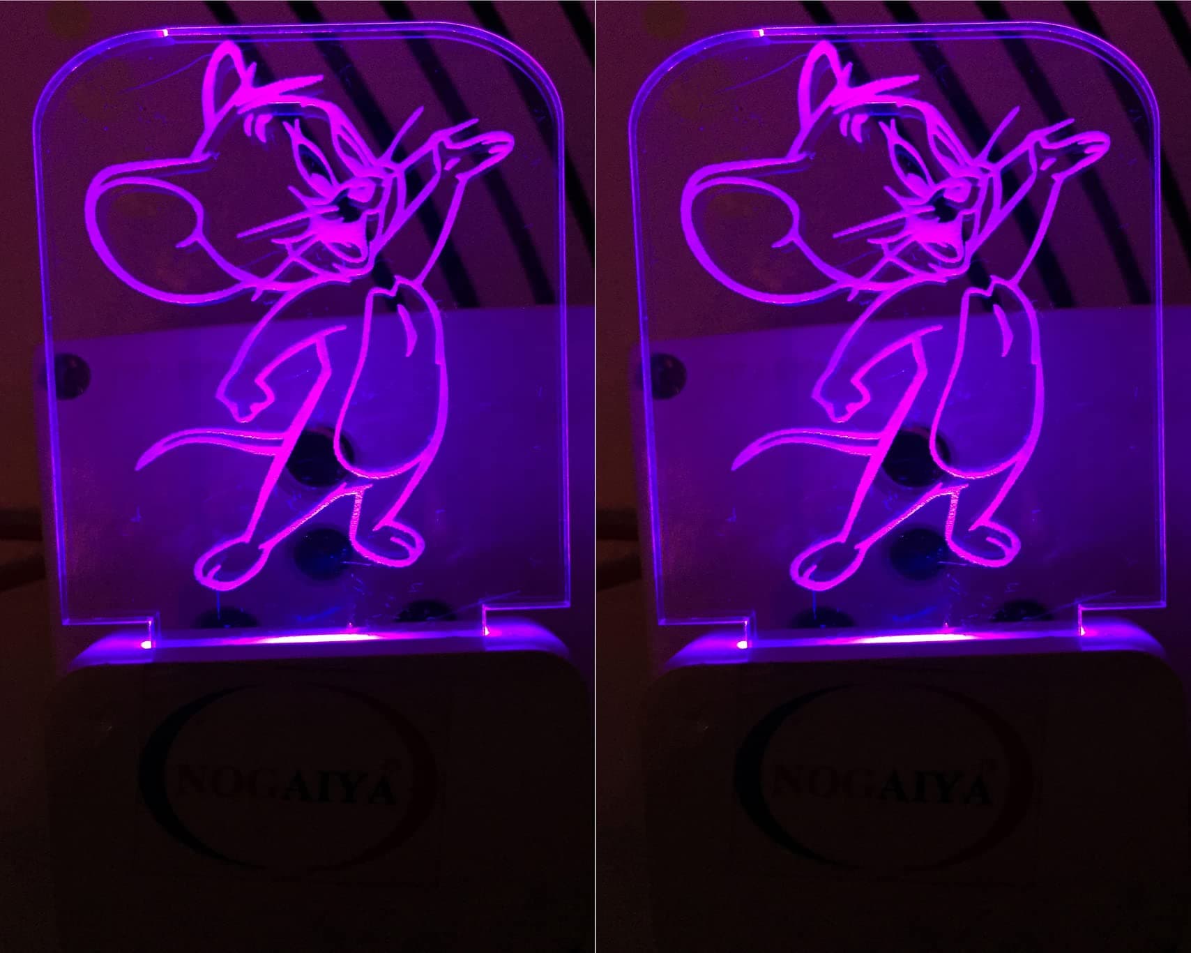 NOGAIYA 3D Illusion Night Lamp Comes with 7 Multicolor and Jerry 3D Illusion Design Suitable for Room,Drawing Room,Lobby HKS129