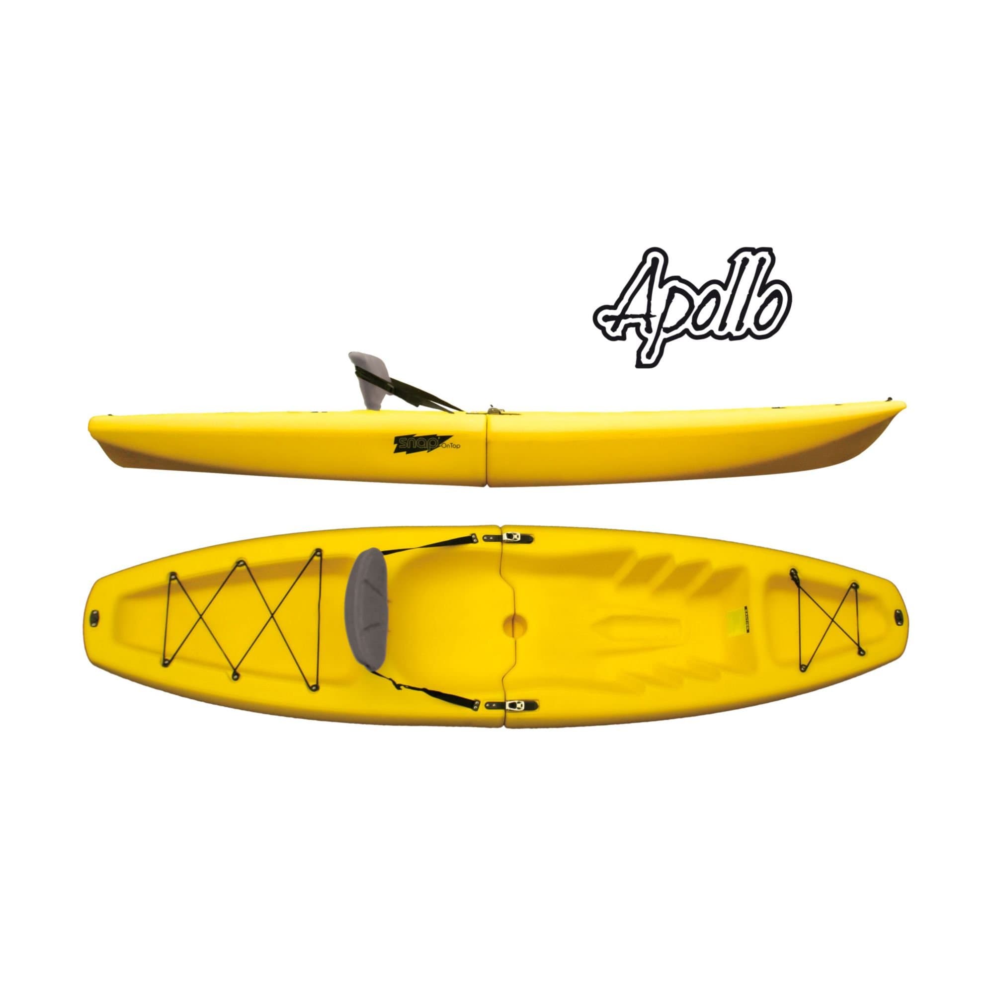 SNAP Kayaks Snap On Top Solo Kayak, Yellow