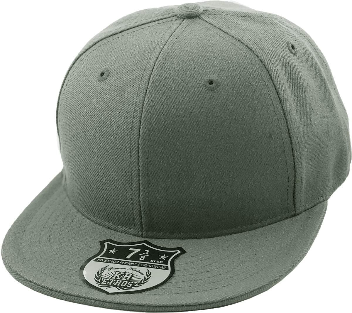 KBETHOSKNW-2364 BLK (8) The Real Original Fitted Flat-Bill Hats True-Fit, 9 Sizes & 20 Colors