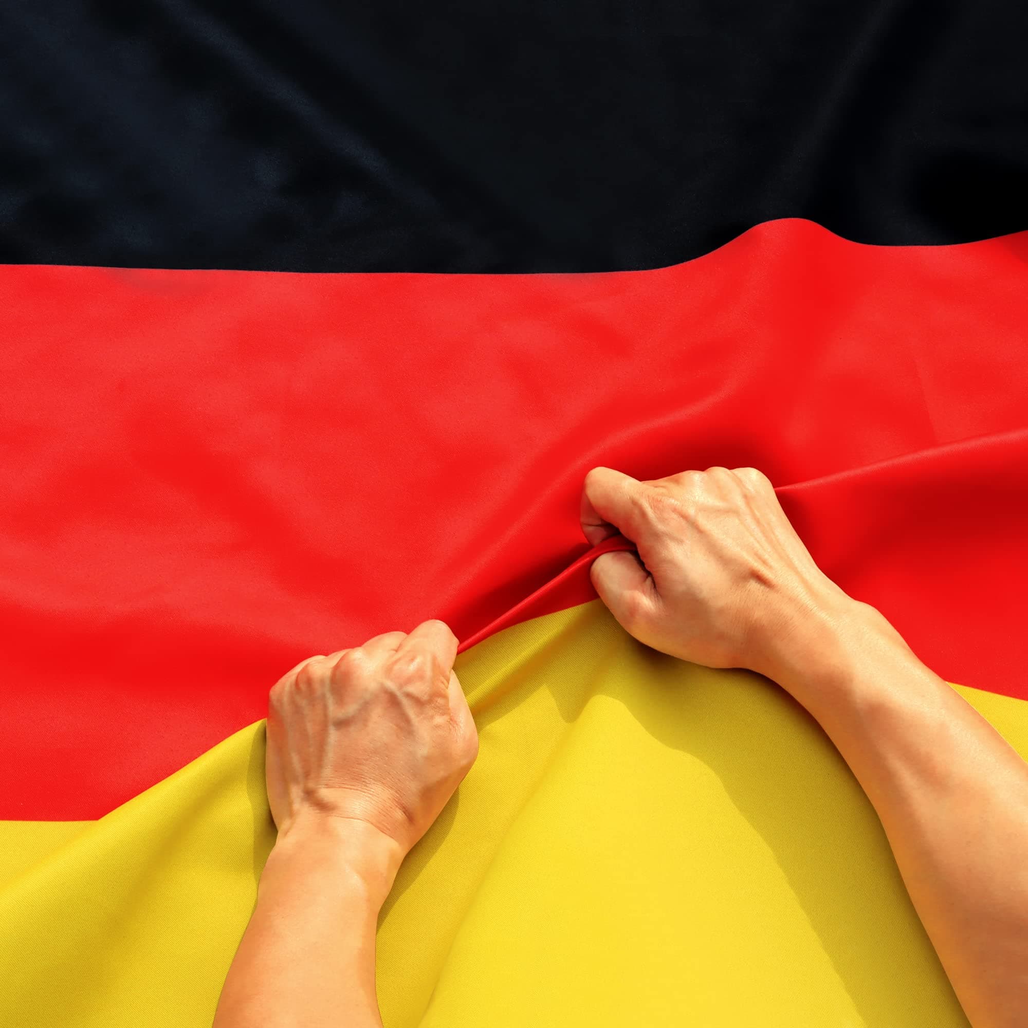 Anley Rip-Proof Double Sided 3-Ply Germany Flag 3x5 Foot - Vivid Color, Canvas Header and Wrinkle Resistant - The Strongest, Longest Lasting German National Flags 3 X 5 Ft