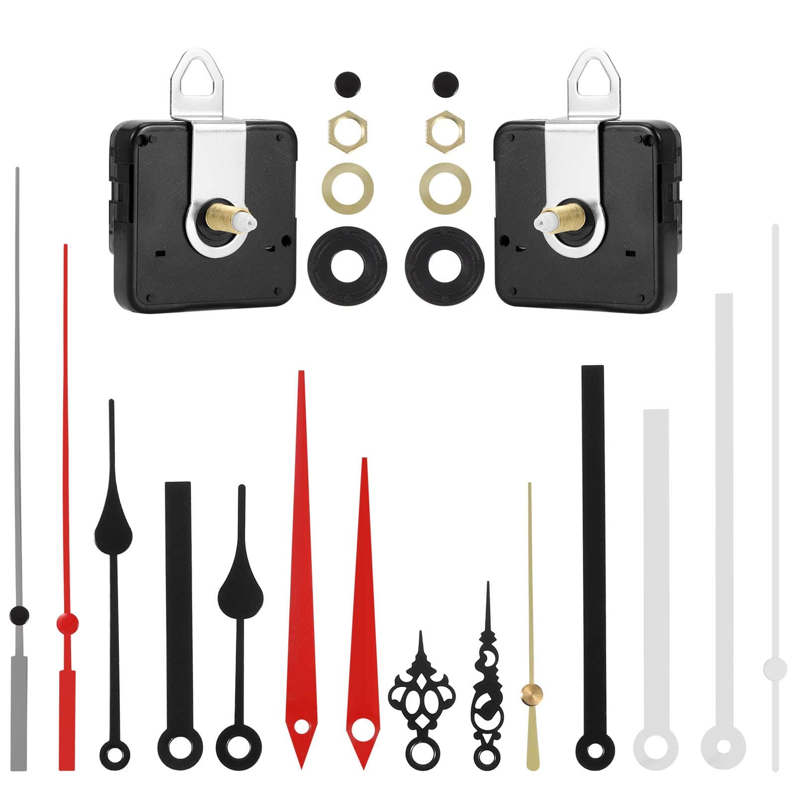 Silent Quartz Clock Movement Clock Mechanisms with Hands Battery Powered Short and Long Shaft Wall Clock Mechanism Motor Replacement DIY Repair Parts