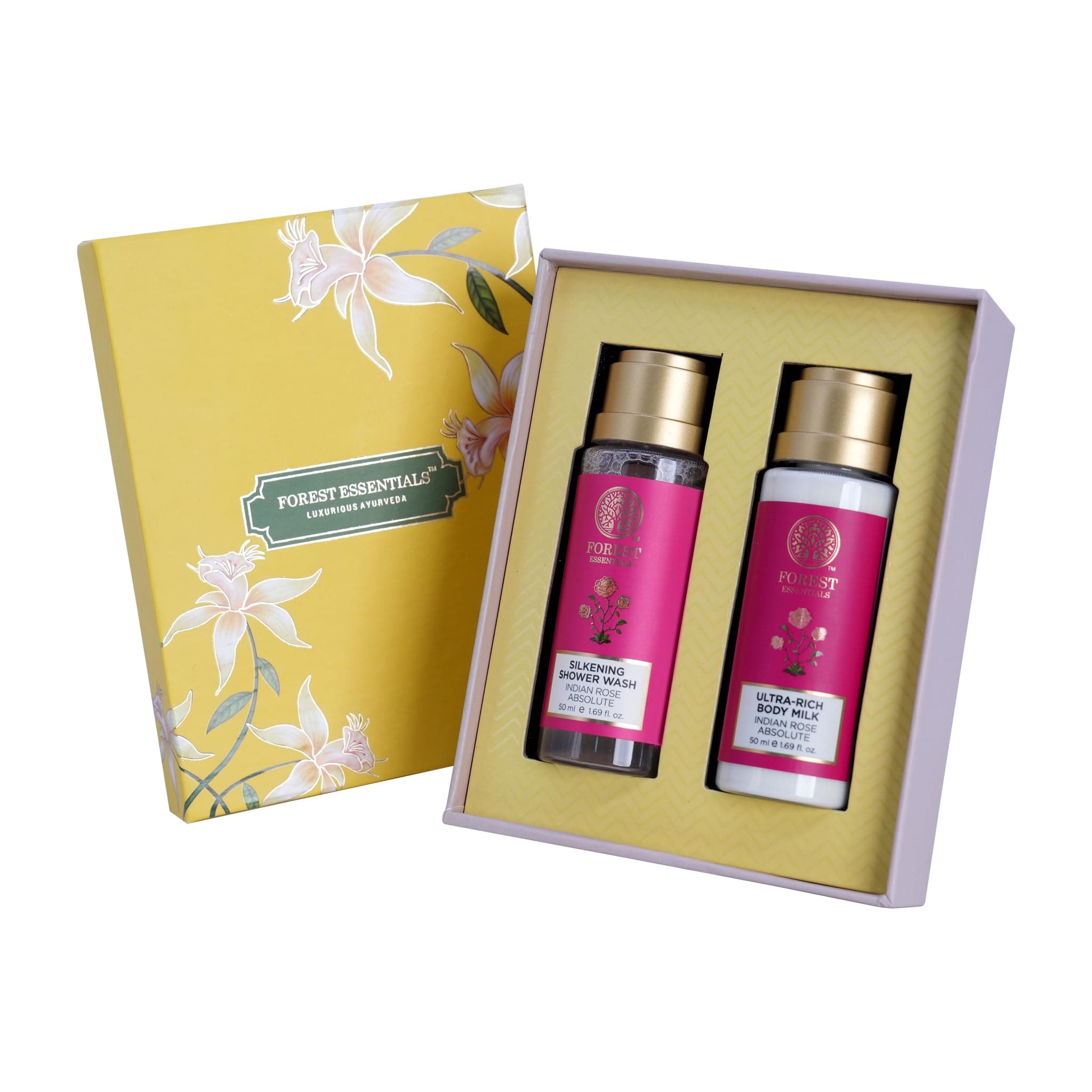 Indian Rose Absolute Gift Box | Body Care Gift Set with Premium Body Wash & Body Lotion | 2 Piece Gift Set