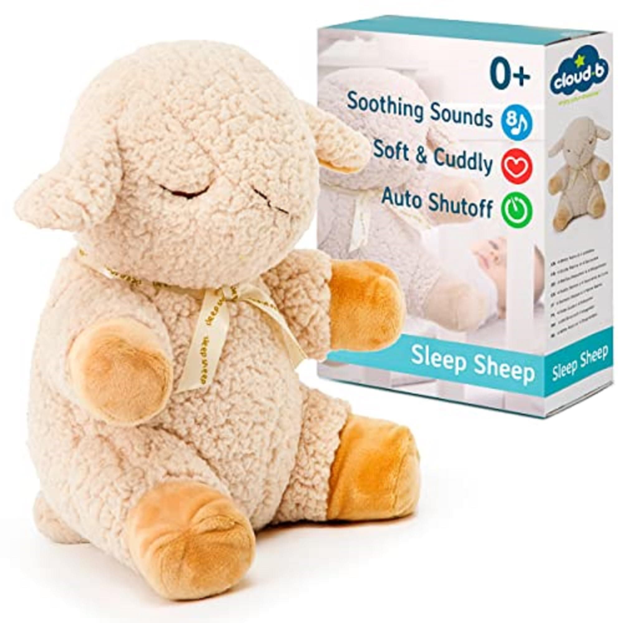 Sound Machine with White Noise Soothing Sounds | Cuddly Stuffed Animal | Adjustable Settings and Auto-Shutoff | Sleep Sheep