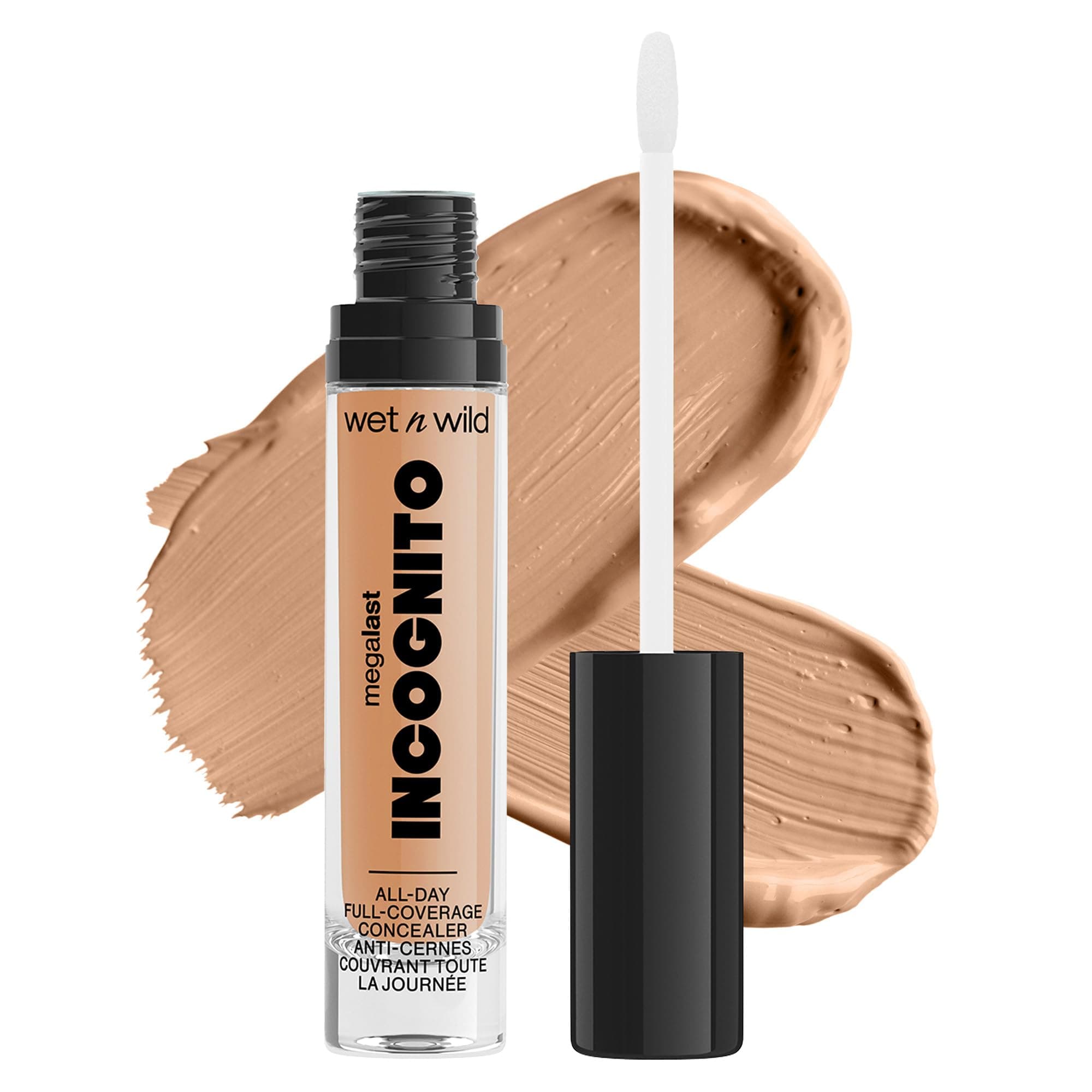 Wet n Wild Megalast Incognito Full-Coverage Concealer, Long-Lasting Matte Liquid Concealer for Dark Circles & Blemishes, Hydrating with Shea Butter, Medium Neutral
