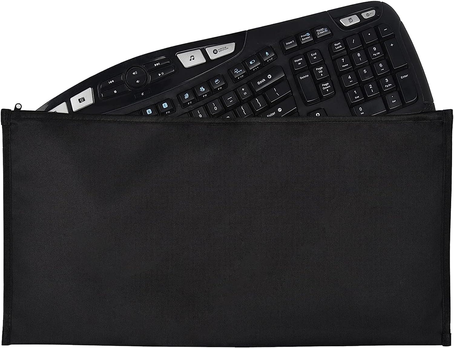 Keyboard Dust Productive Bag Case Sleeve Pouch for Universal Keyboard, Logitech/Razer/Das/Havit/Apple Magic Keyboard Protector, Wireless/Wire Computer/Gaming PC Keyboard Dust Cover (Black)