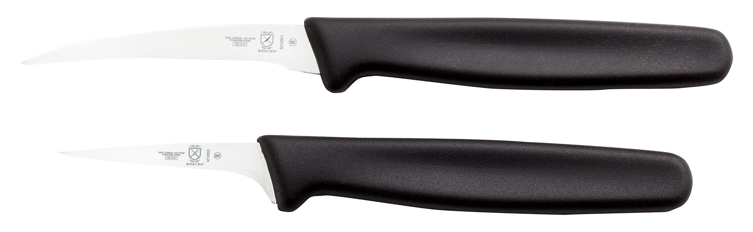 Mercer Culinary Thai Fruit Carving Knife Set, 2 Inch & 2.5 Inch, Black Handles