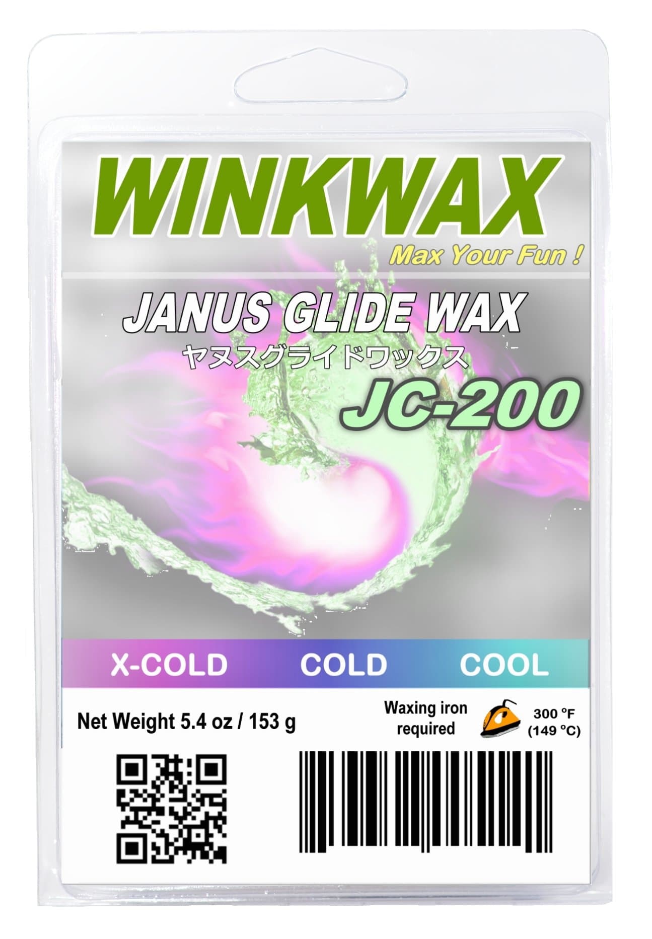 WINKWAX JANUS Multiple Temp Glide Wax for Ski and Snowboard - Janus-1 PRO All TEMP