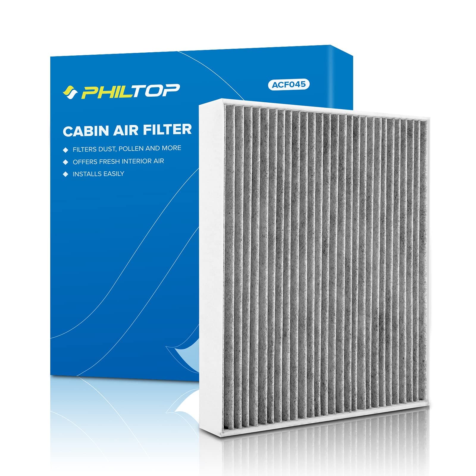 PHILTOP ACF045 (CF11775) Cabin Air Filter, Replacement for Edge 2015-2021, Fusion 2013-2020, CONTINENTAL 2017-2021, MKX 2016-2018, MKZ 2013-2020, NAUTILUS 2019-2021, SSV PLUG-IN HYBRID