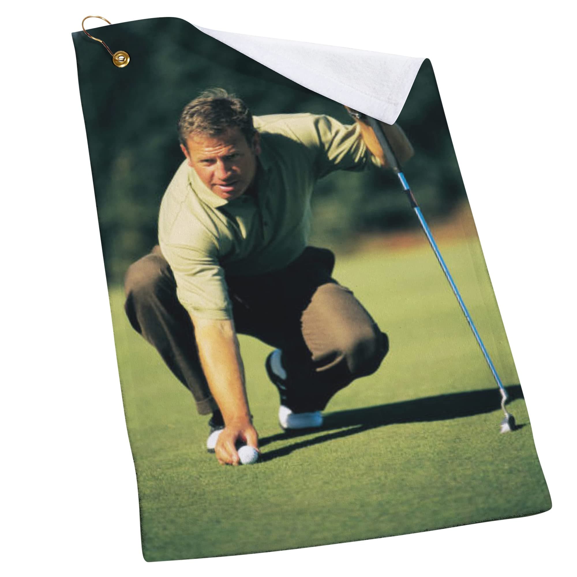 Personalization Universe Personalized You Own Photo Golf Towel - Custom Microfiber Golf Towel, Durable & Machine Washable