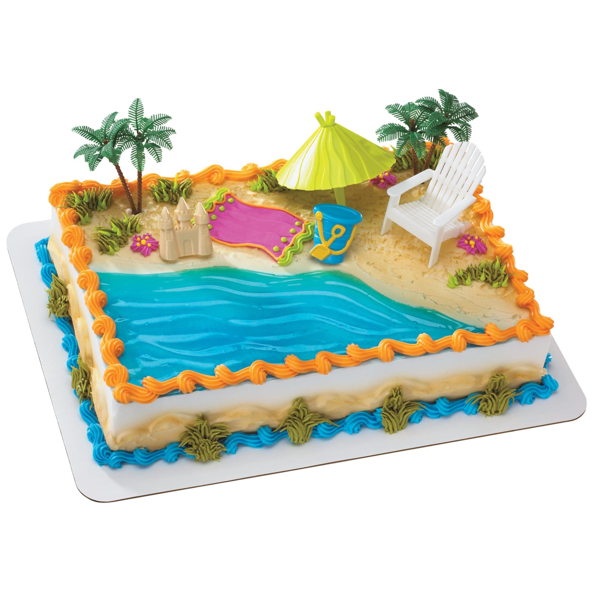 Beach Chair & Umbrella Cake Decorations