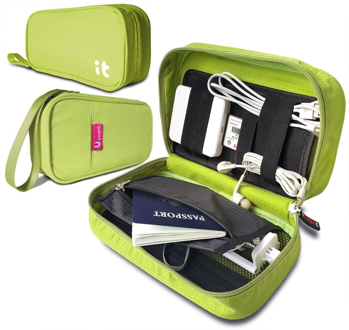 Travel Cord Organizer - Electronics Accessories Case & Travel Electronics Organizer(Green)