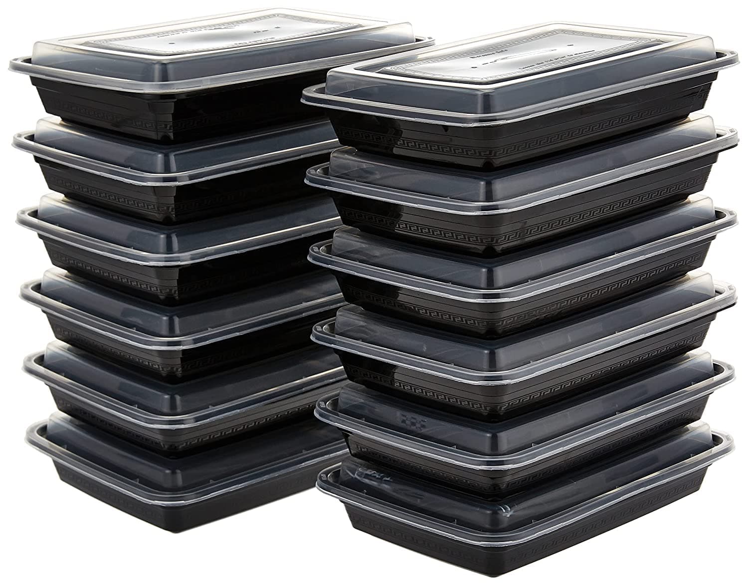 SNH Packing 12 Pieces Disposable Microwave Container Rectangular - 1 Compartment