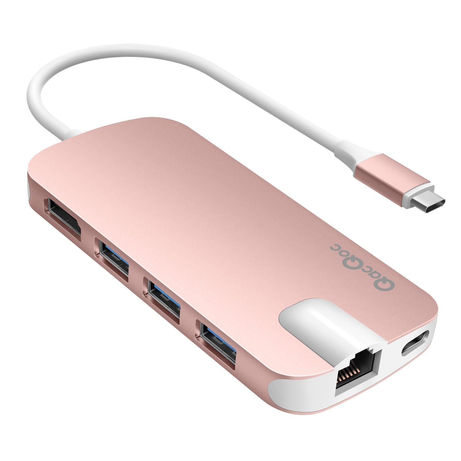 EgoIggo USB-C Hub pink Rose Gold