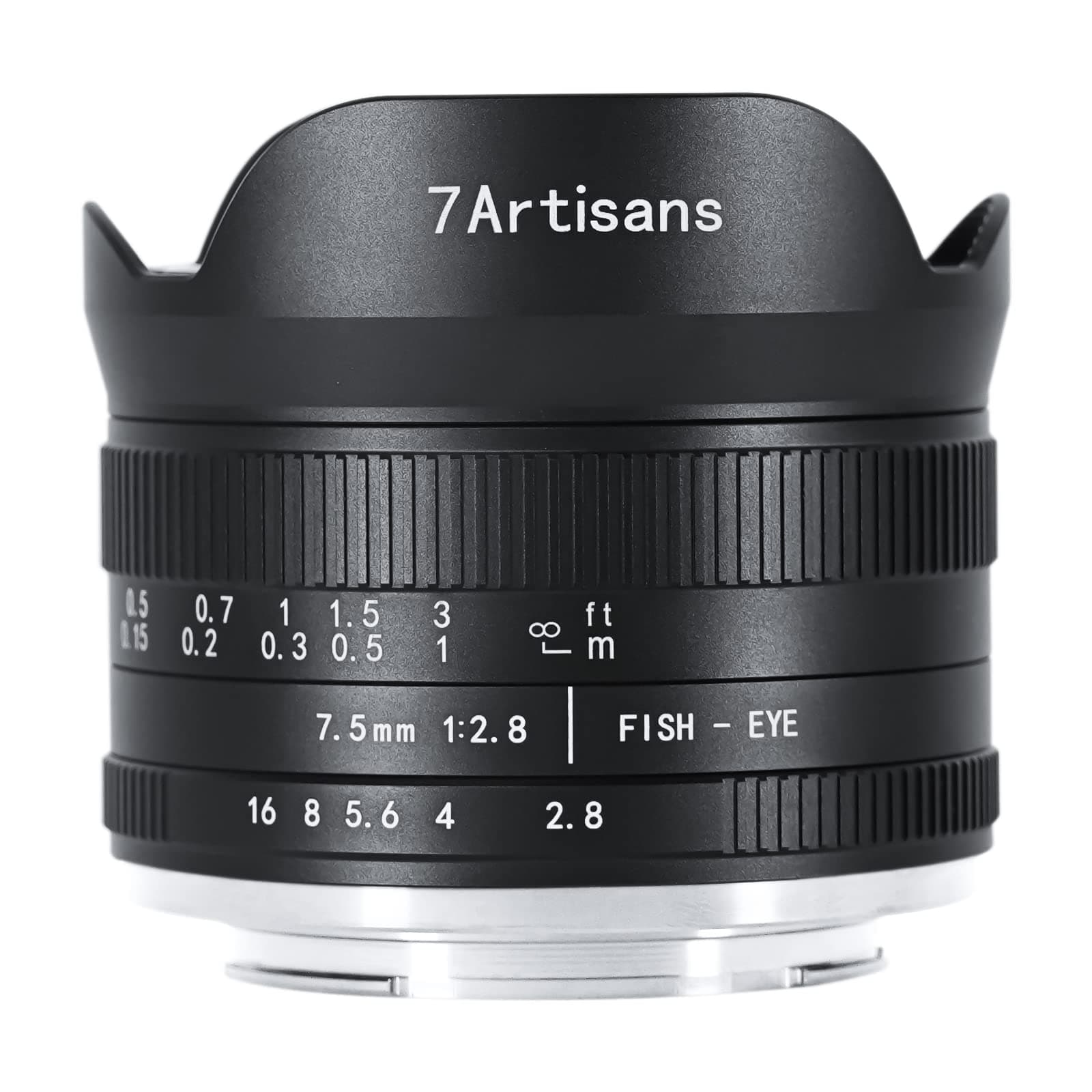 7artisans 7.5mm f2.8 Mark II APS-C Fisheye Wide Angle Manual Fixed Lens for Canon Eos-M Mirrorless Camera Like Canon Eos-M1 Eos-M2 Eos-M3/M5/M6/M10/M50