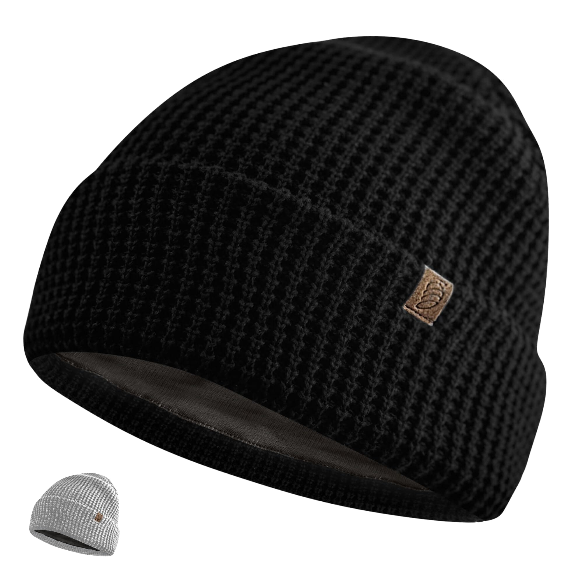 - .E-M-F Beanie - Organic Cotton with EcoShield™ Bamboo Lyocell Fara-Day Silver Liner - Hat Cap Ideal for Everyday 5 G, B T, Smart Meter & Wi Fi environments - Black